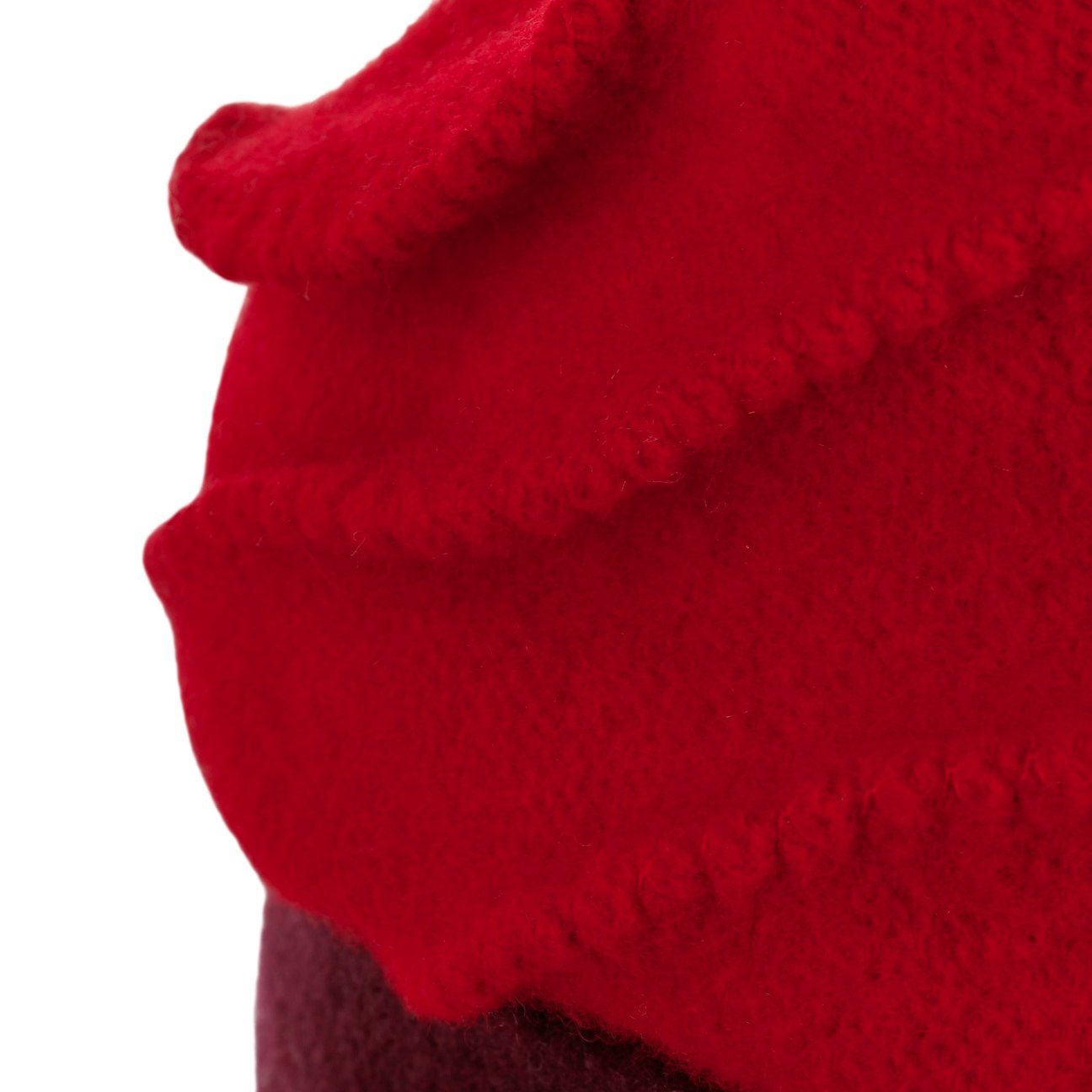 Seeberger Strickmütze (1-St) rot Umschlag mit Wollmütze