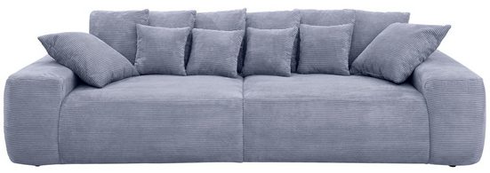 HOME AFFAIRE Big-Sofa GLAMOUR, Boxspringfederung, Breite 302 cm, Lounge Sofa Cord Grau