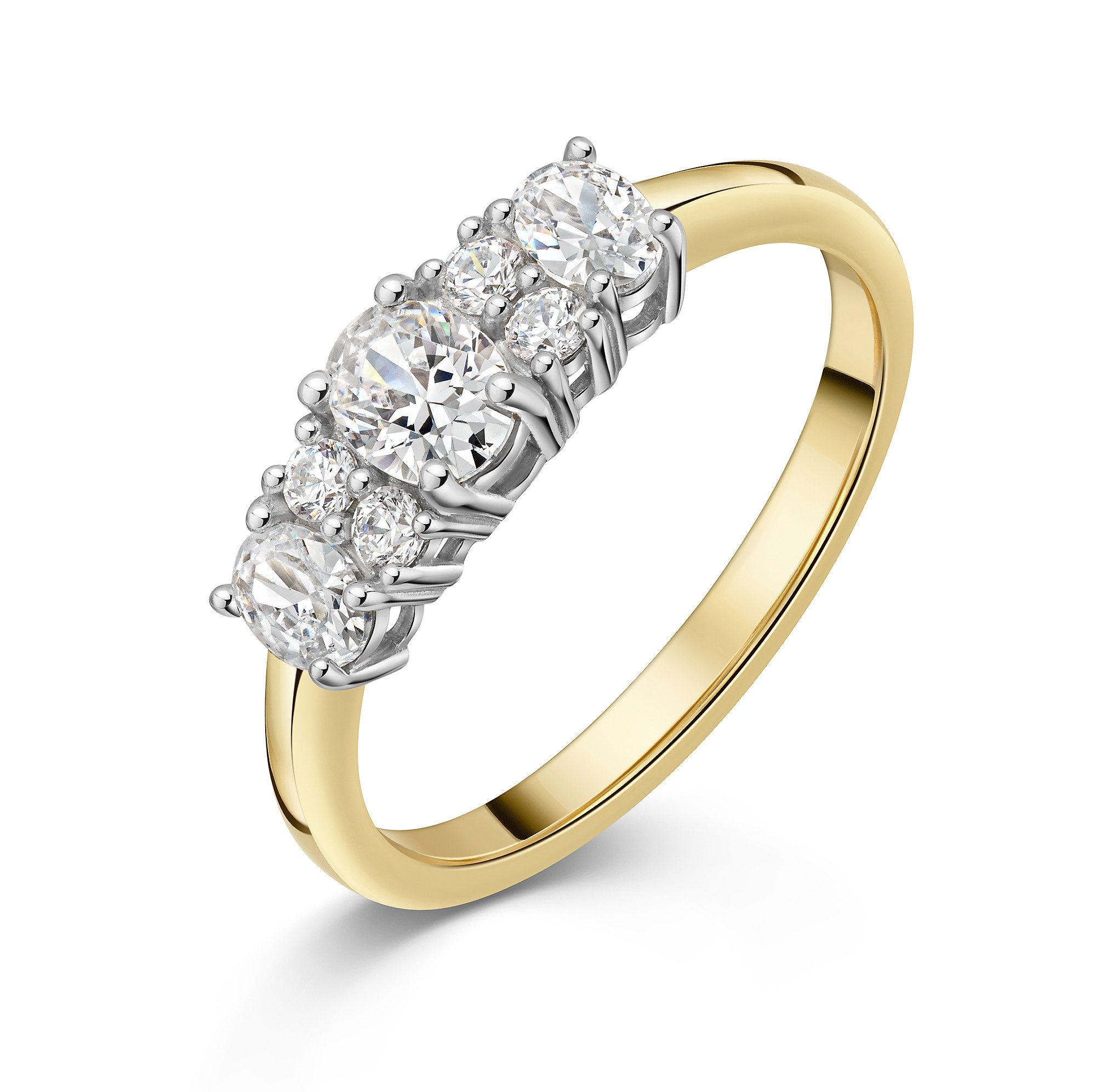Fingerring Schmuck Geschenk Gold 333 Damenring Ring Krone bicolor