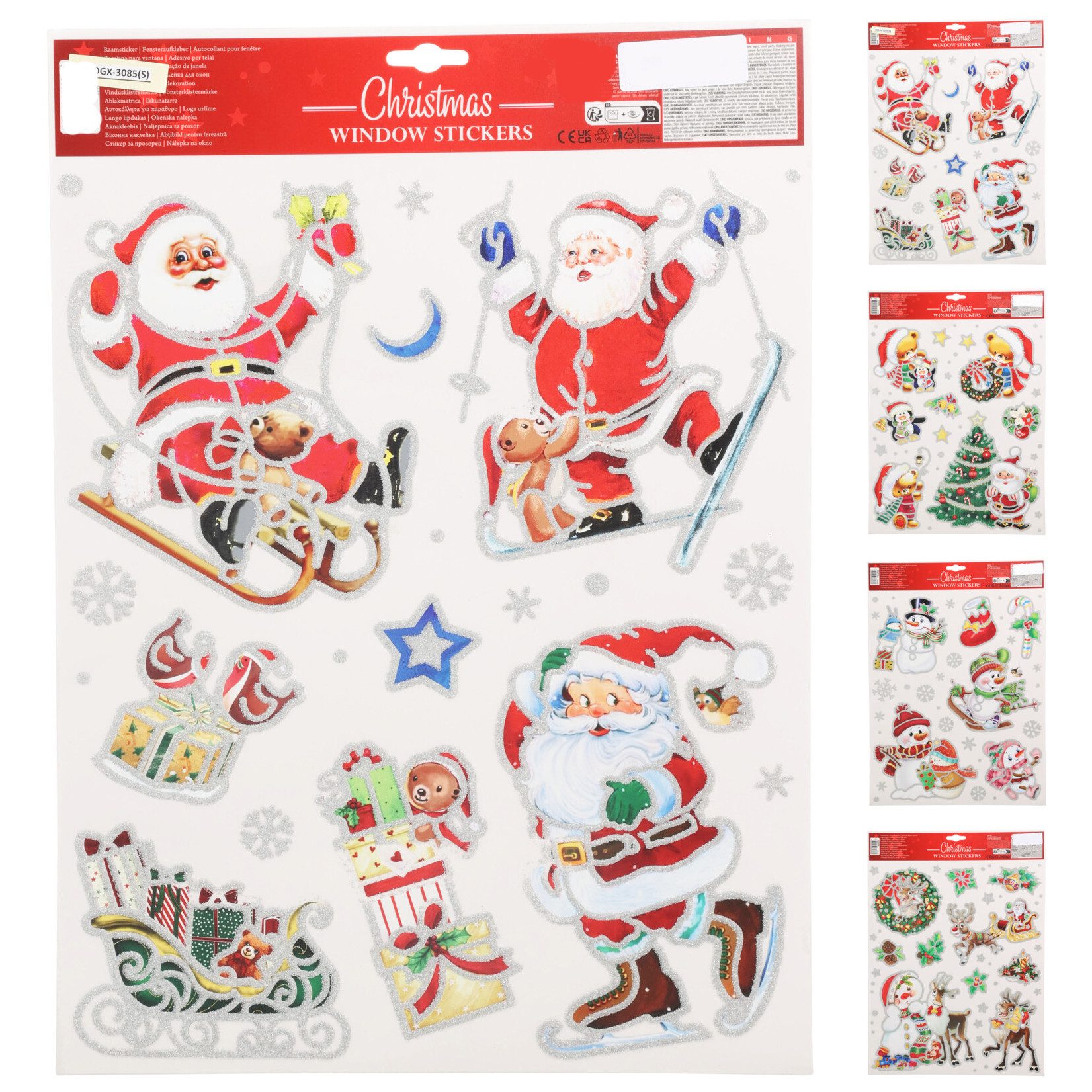 Annastore Fensterdekoration 4 x Bögen Selbstklebende Fensterbilder für Weih günstig online kaufen