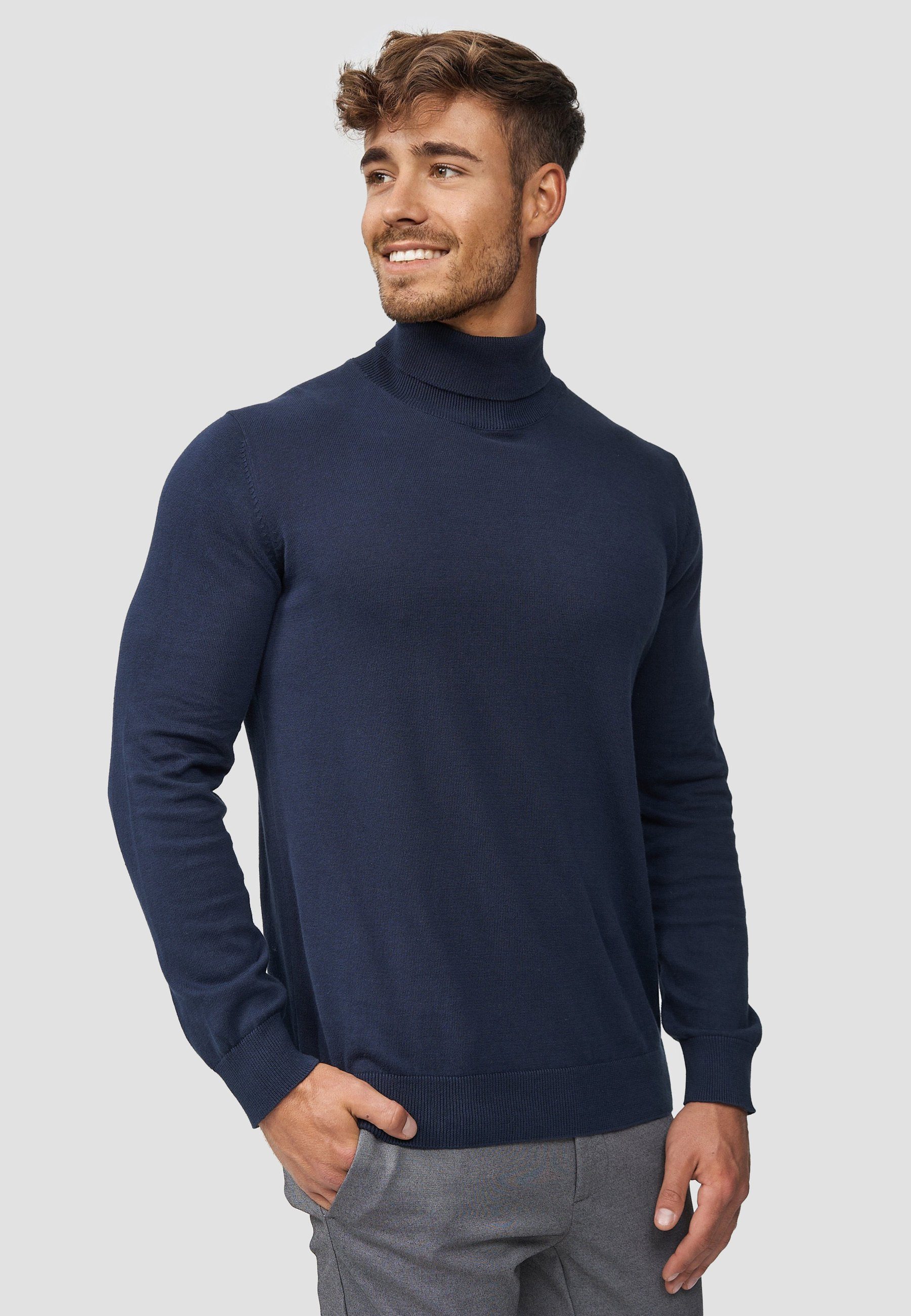 Indicode Rollkragenpullover Herren Eldo Strickpullover Herrenpullover