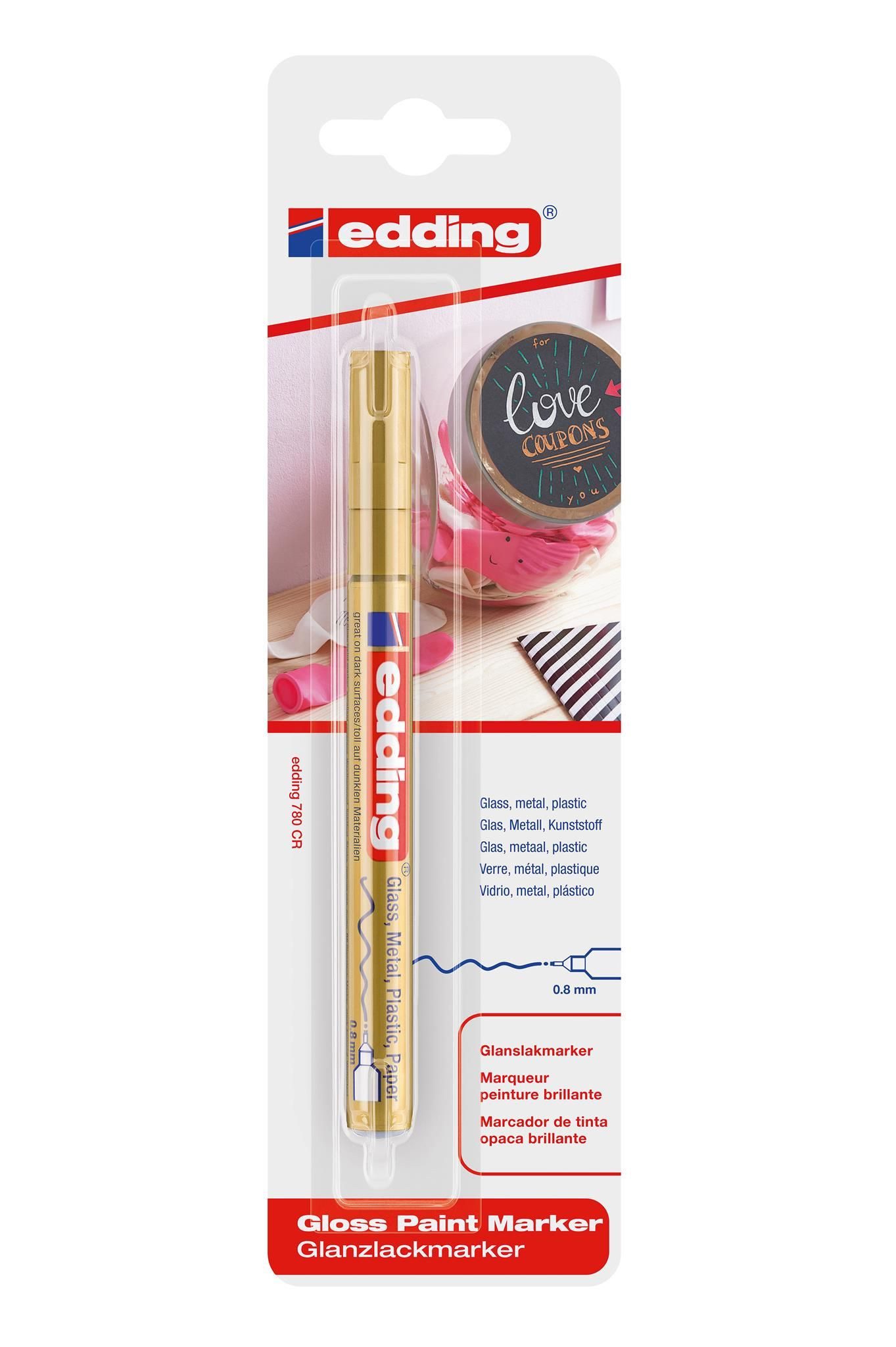 edding Malstift Edding Glanzlackmarker 780 1er-Blister gold