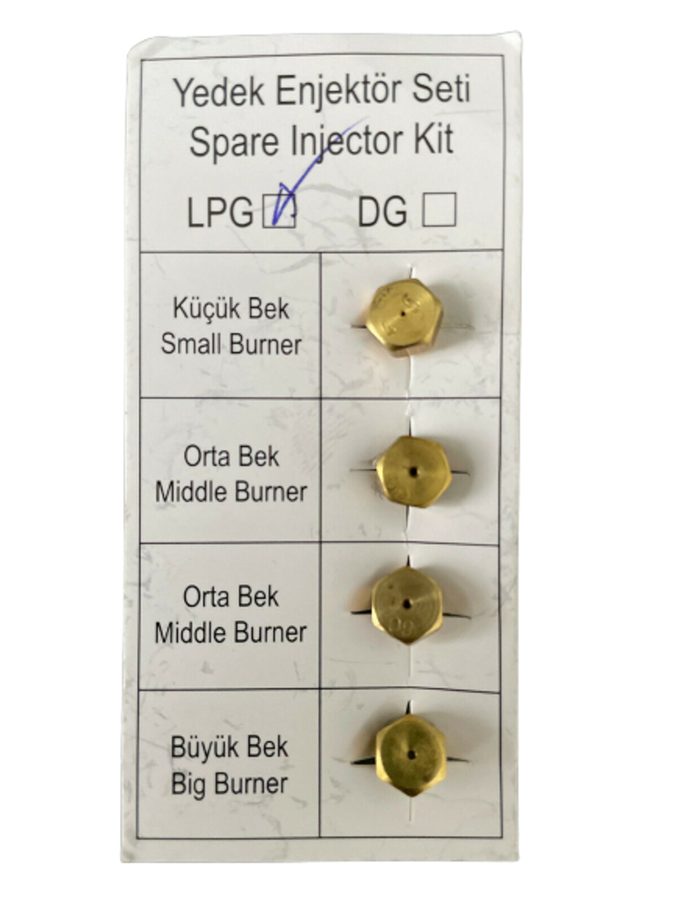 Gasline Gasdüse Universal LPG 50 Mbar Düsensatz für Gasherd Gaskochfeld Gasbackofen, Düsen - Set, 4-St., Passend fast für alle Gaskochfelder