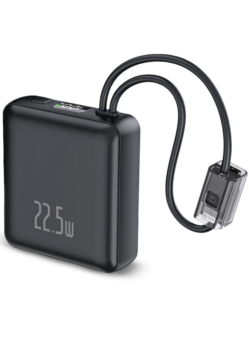 RUHE Powerbank mit Kabel Schnelles Aufladen Tragbares Ladegerät Powerbank Externer Akku 22,5W 10000 mAh (12 V, 1 St), Klein Aber Stark für iPhone 17 16 15 14 13 12 11 Samsung Xiaomi iPad