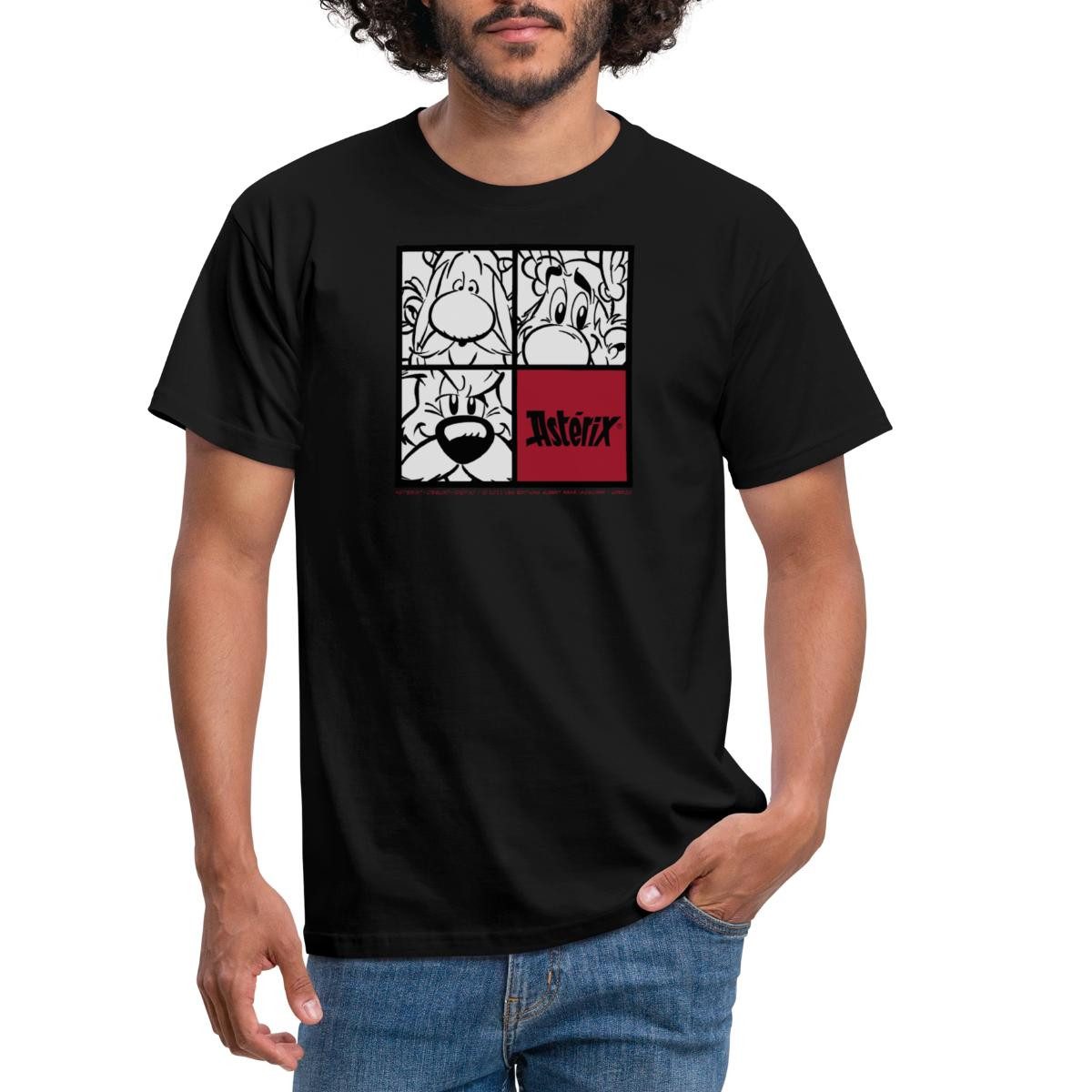 Spreadshirt T-Shirt Asterix & Obelix & Idefix Porträt Männer T-Shirt (1-tlg)