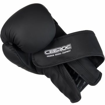 CEEROC Boxhandschuhe Shawn matt schwarz Boxen Kickboxen Boxen Damen Herren