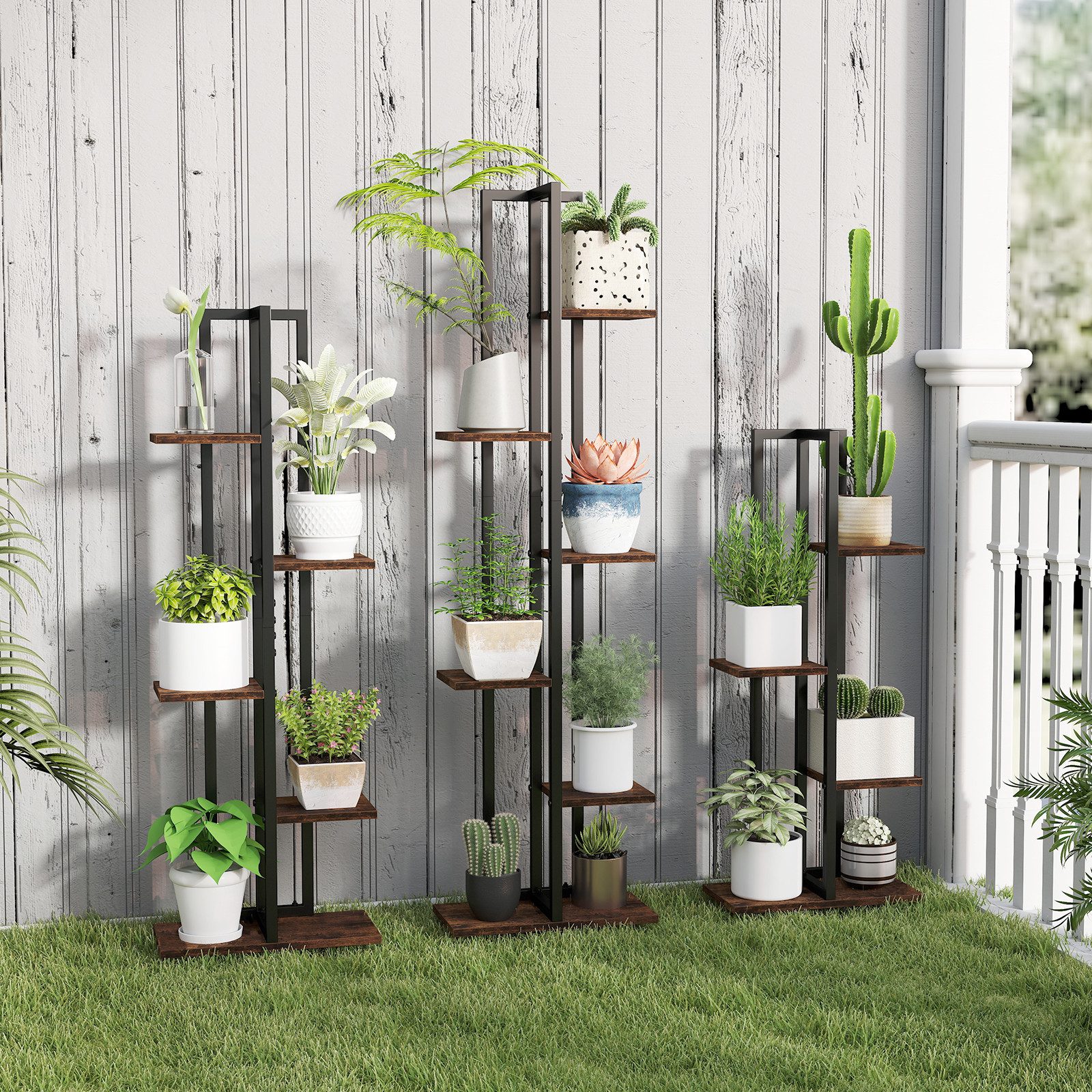 COSTWAY Blumenständer (3 St), 4+5+6 Etagen günstig online kaufen