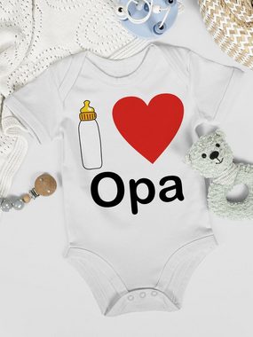 Shirtracer Shirtbody I love Opa Nuckelflasche Strampler Baby Mädchen & Junge