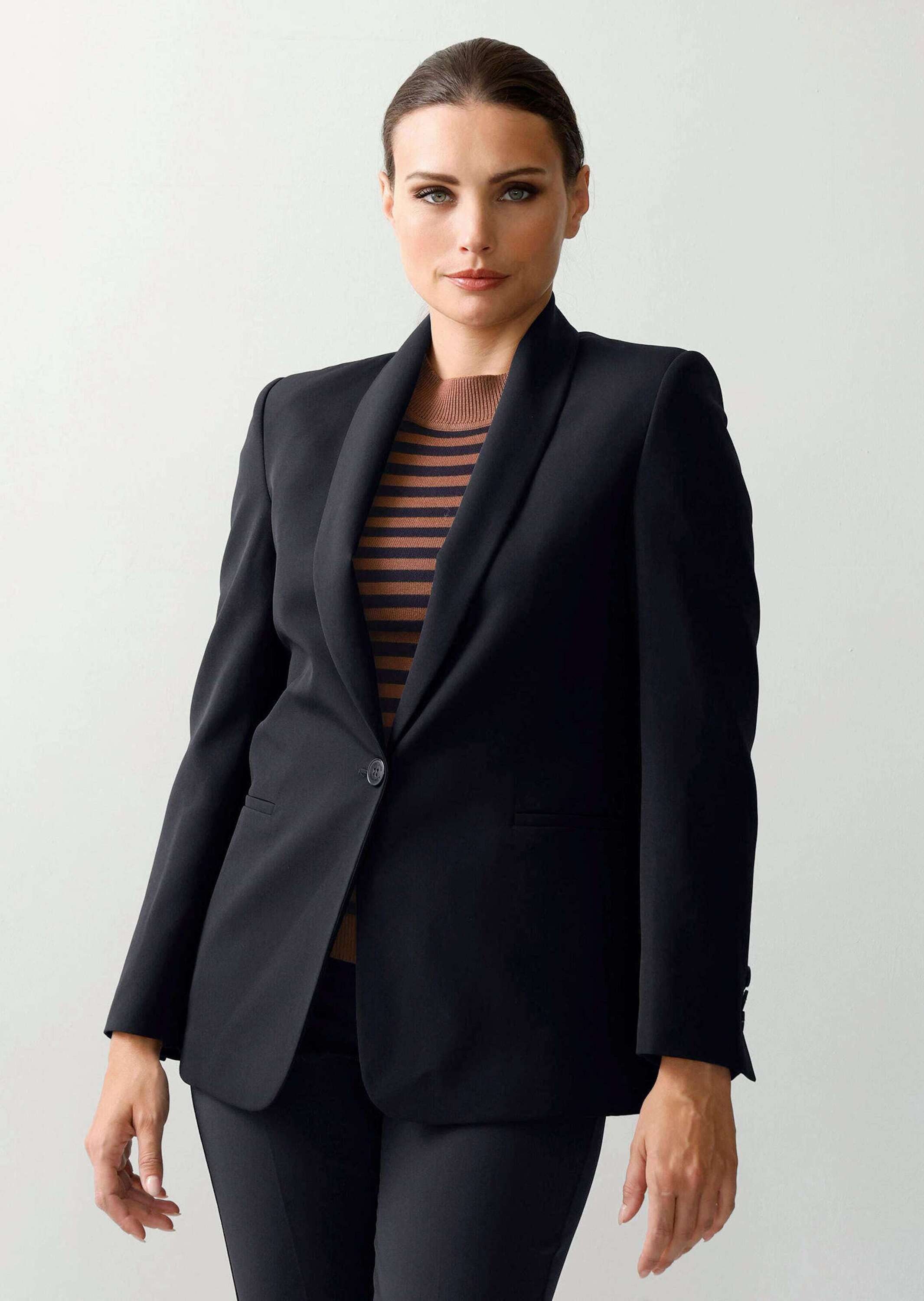 Kurzblazer Blazer mit Schalkragen