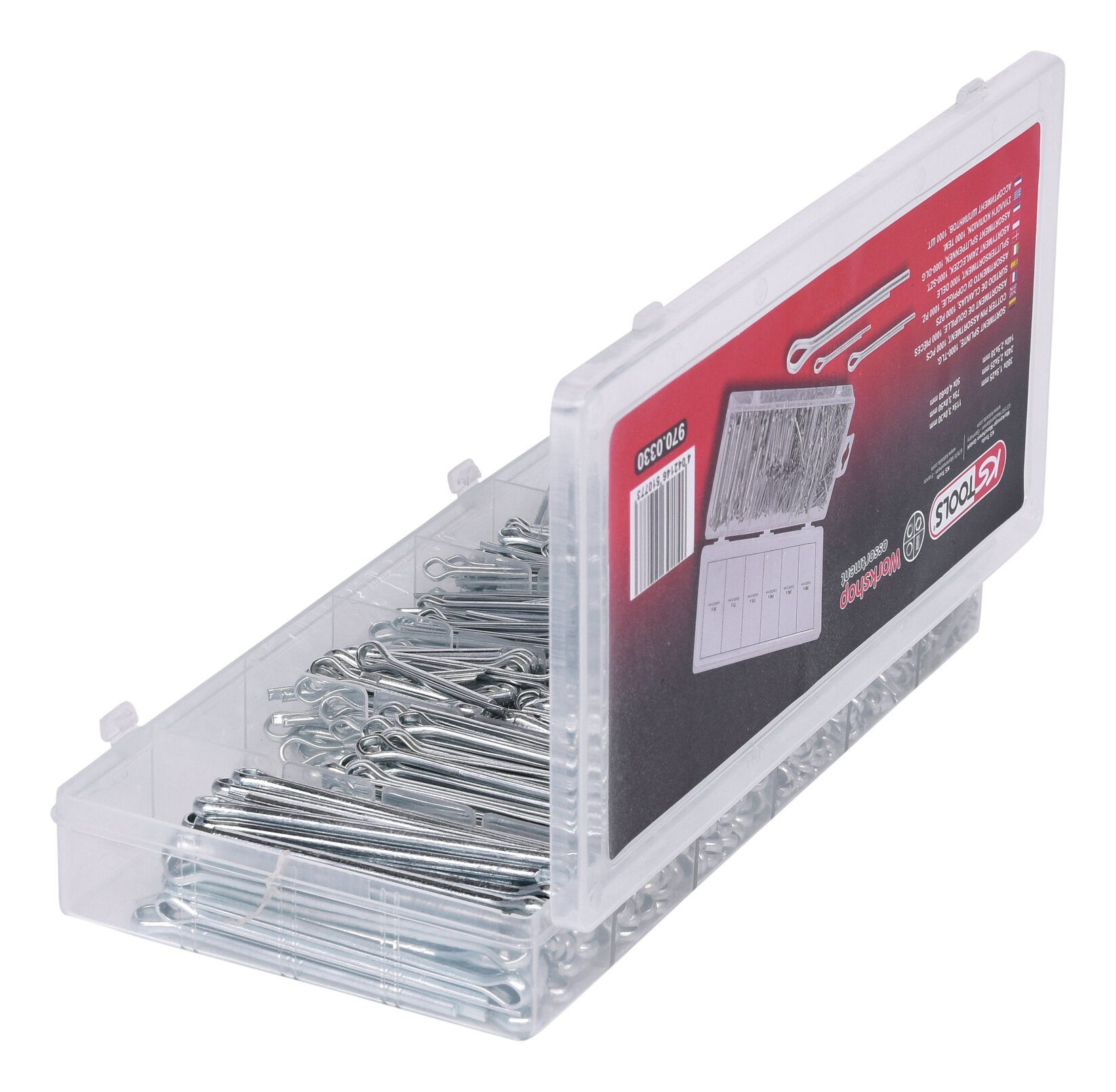 KS Tools Standardsplint, (1000-tlg), Sortiment Splinte, 1000-teilig