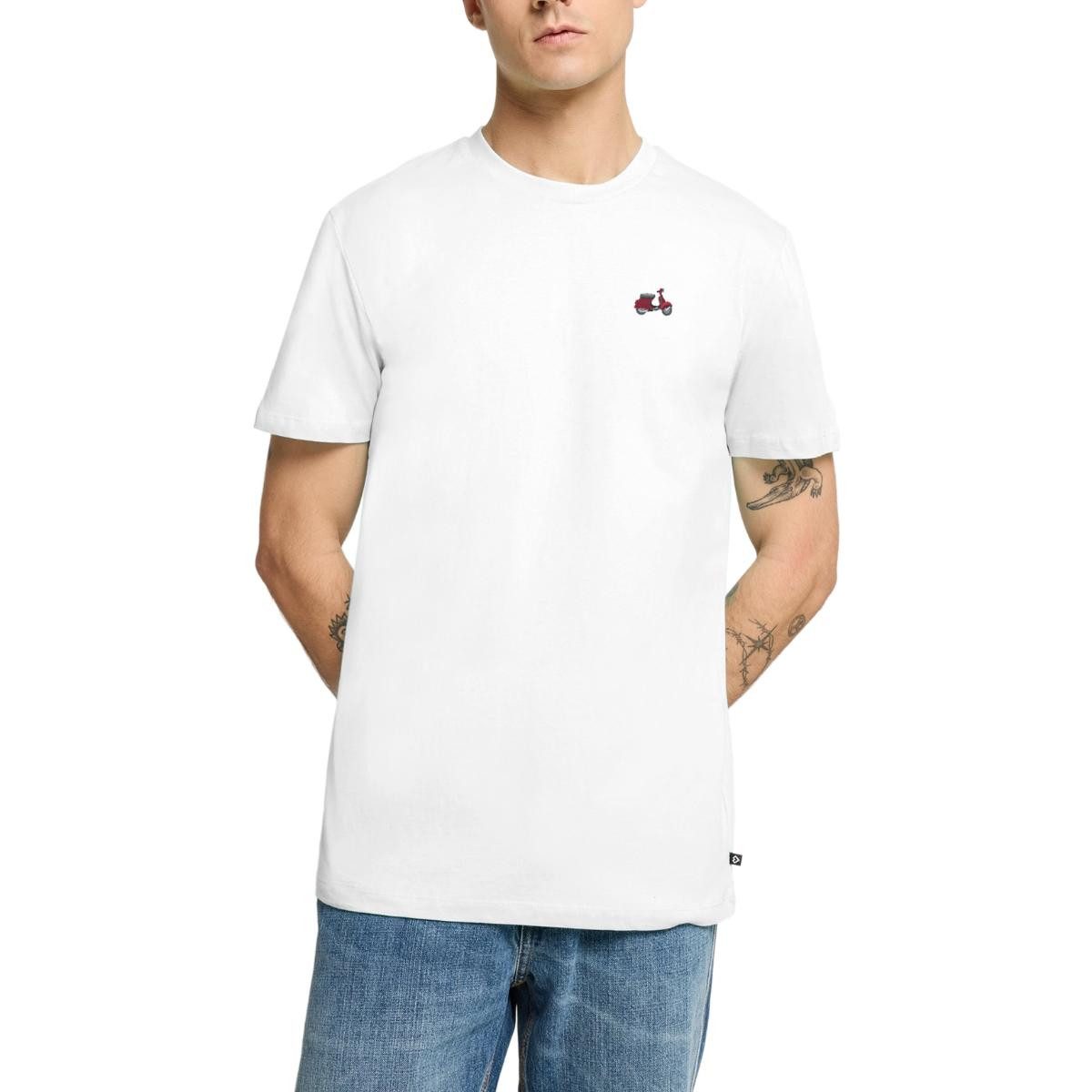 Spreadshirt T-Shirt Motorroller Stickerei Männer Premium T-Shirt (1-tlg)