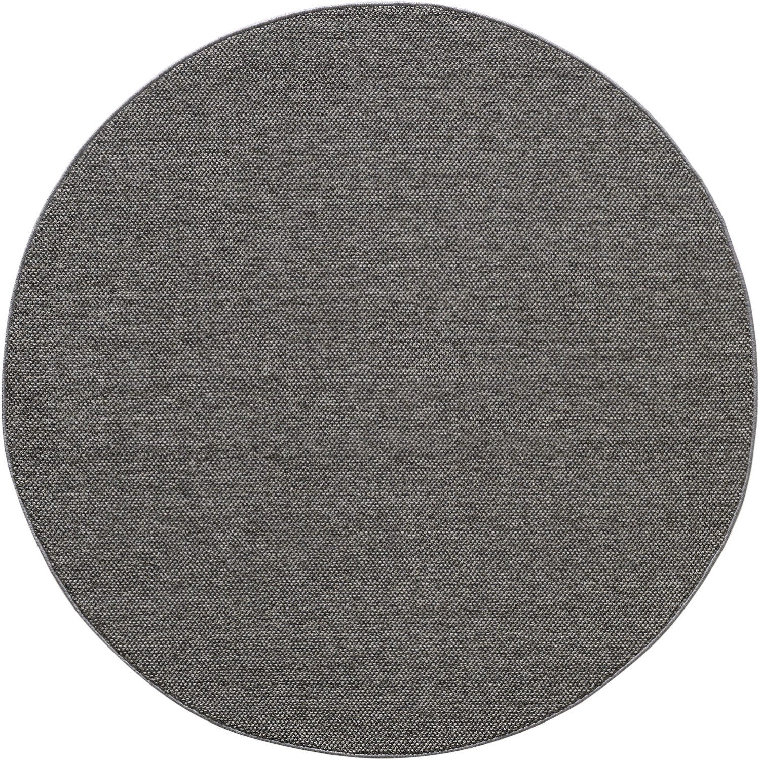 Teppium Teppich Unicolor - Einfarbig, Rund, Höhe: 7 mm, Runder Kurzflor Schlingen Teppich Grau Wohnzimmer Teppich