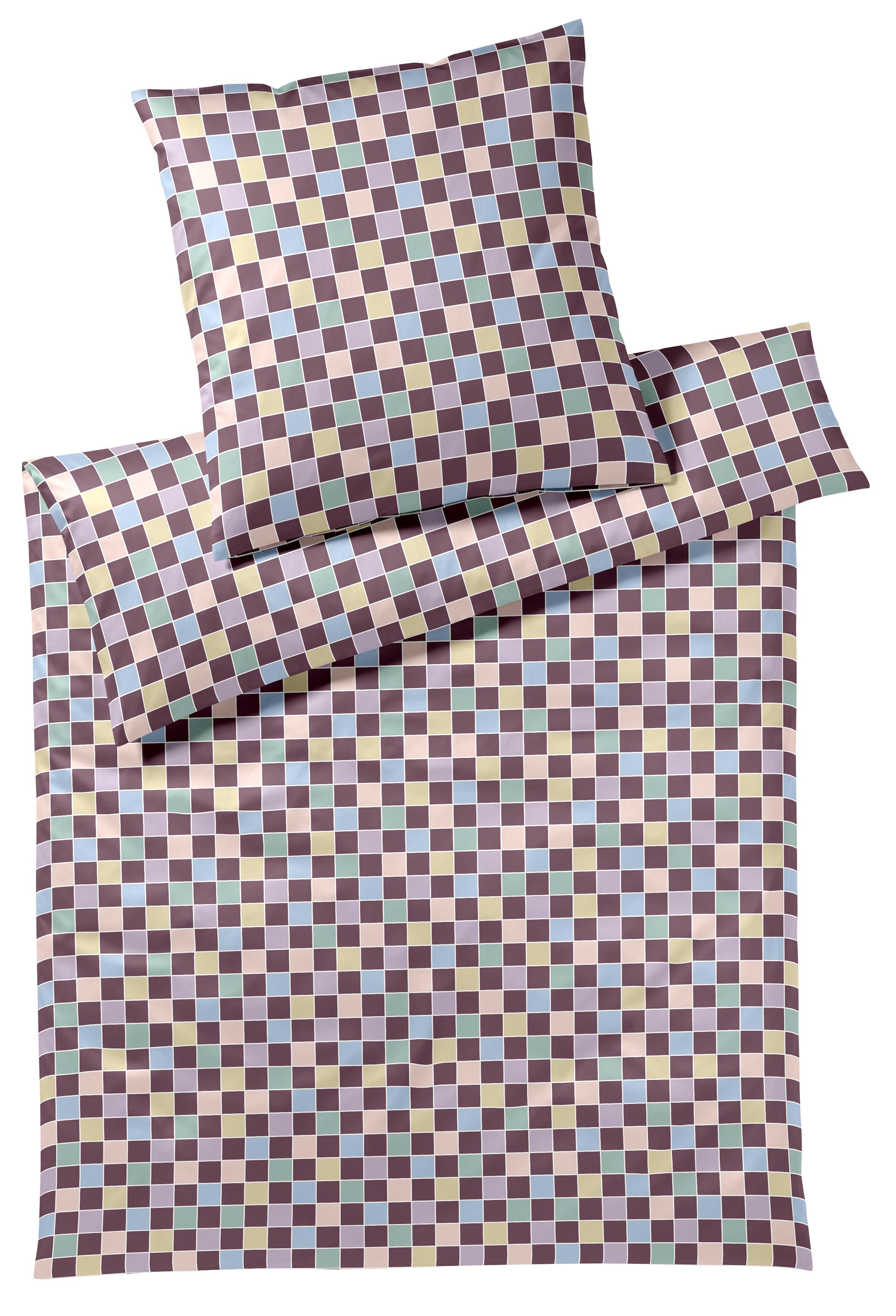Elegante Bettwäsche Scrabble, Mako-Satin, 2 teilig, angenehmes Hautgefühl
