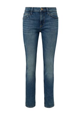 s.Oliver 5-Pocket-Jeans Jeans Betsy / Slim Fit / Mid Rise / Slim Leg Waschung, Leder-Patch