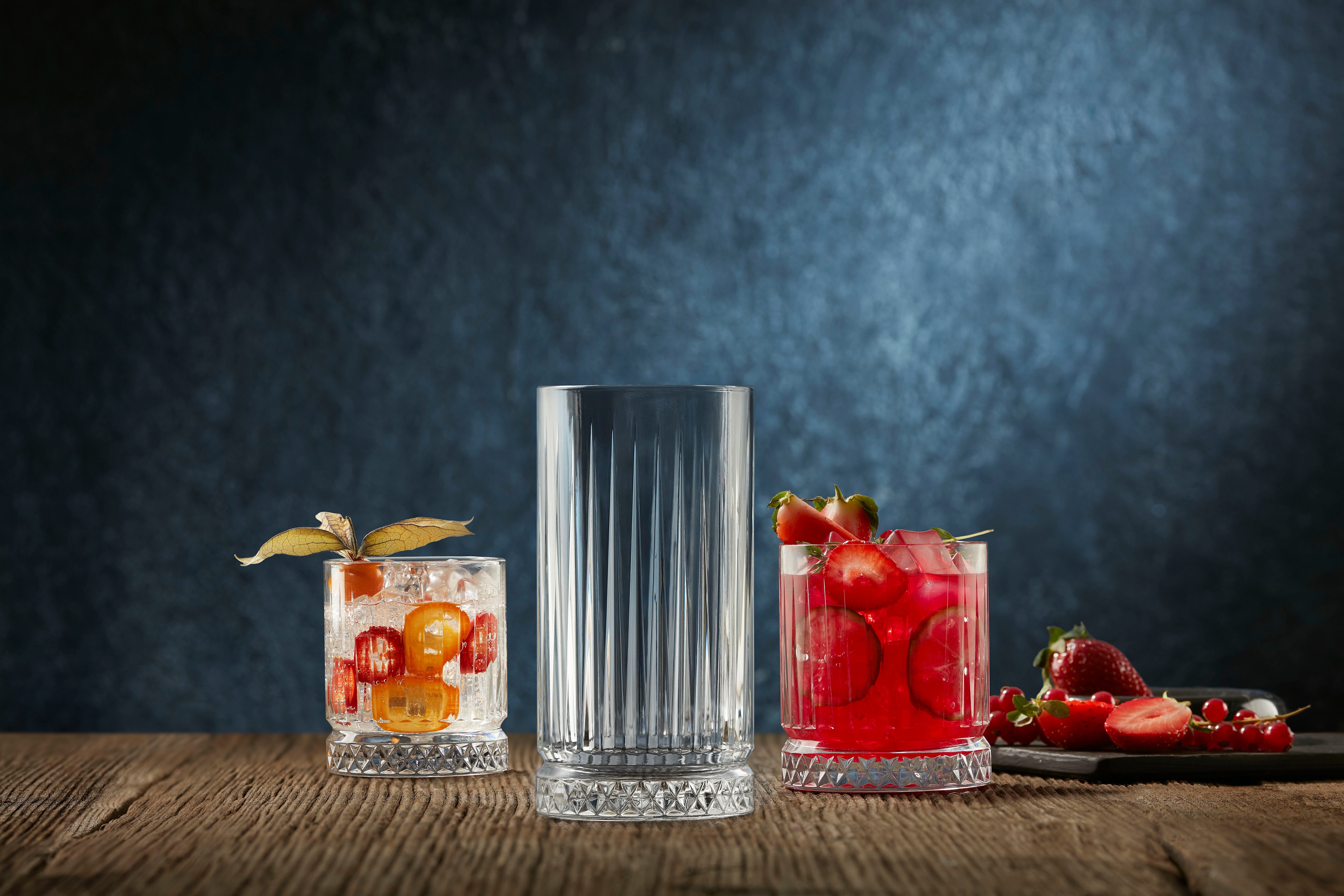 CreaTable Gläser-Set Elysia transparent, Gläserset, 8-tlg., 8-tlg., Glas, Nostalgische Anmutung, Stabrelief