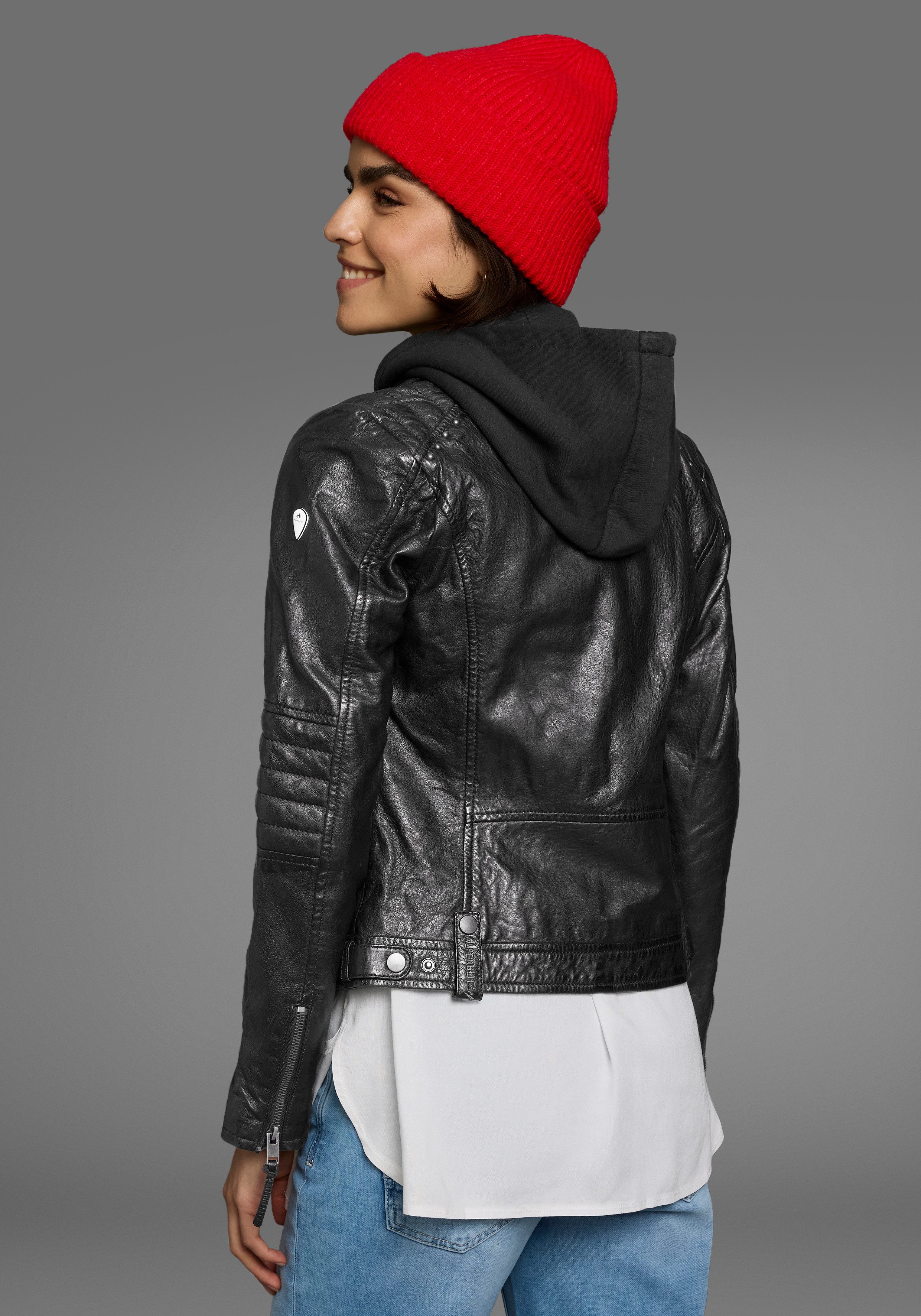 ALPENBLITZ Lederjacke Lissabon für Sommer und Übergangszeit, aus Lammnappaleder, stylisch – Bild 4 von 5