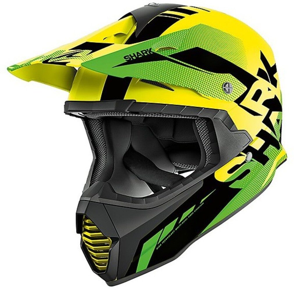 Motorradhelm Shark Anger Varial YKG, gelb/schwarz, Gr. M