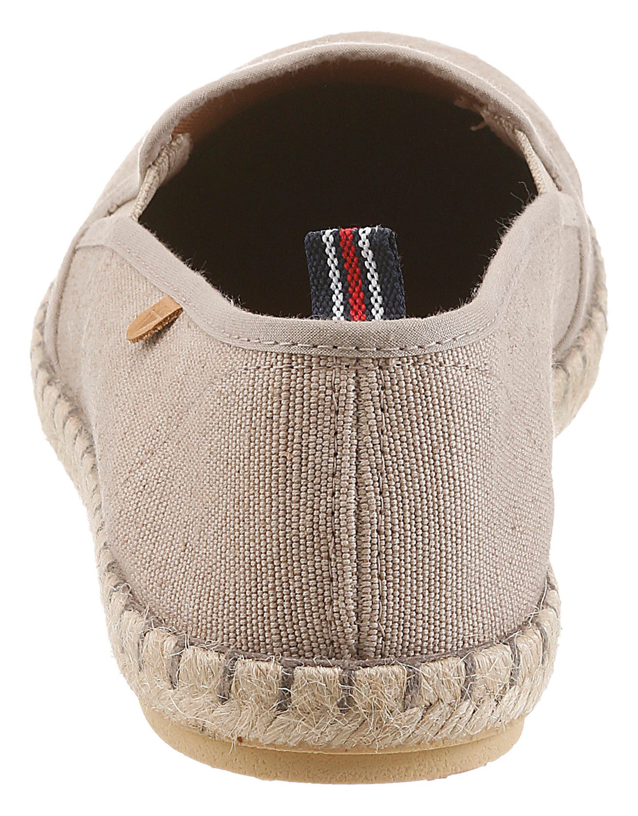 VERBENAS TOM MALI Slipper Schlupfschuh, Urlaubsschuh, Flat mit Bast-Sohlenumrahmung
