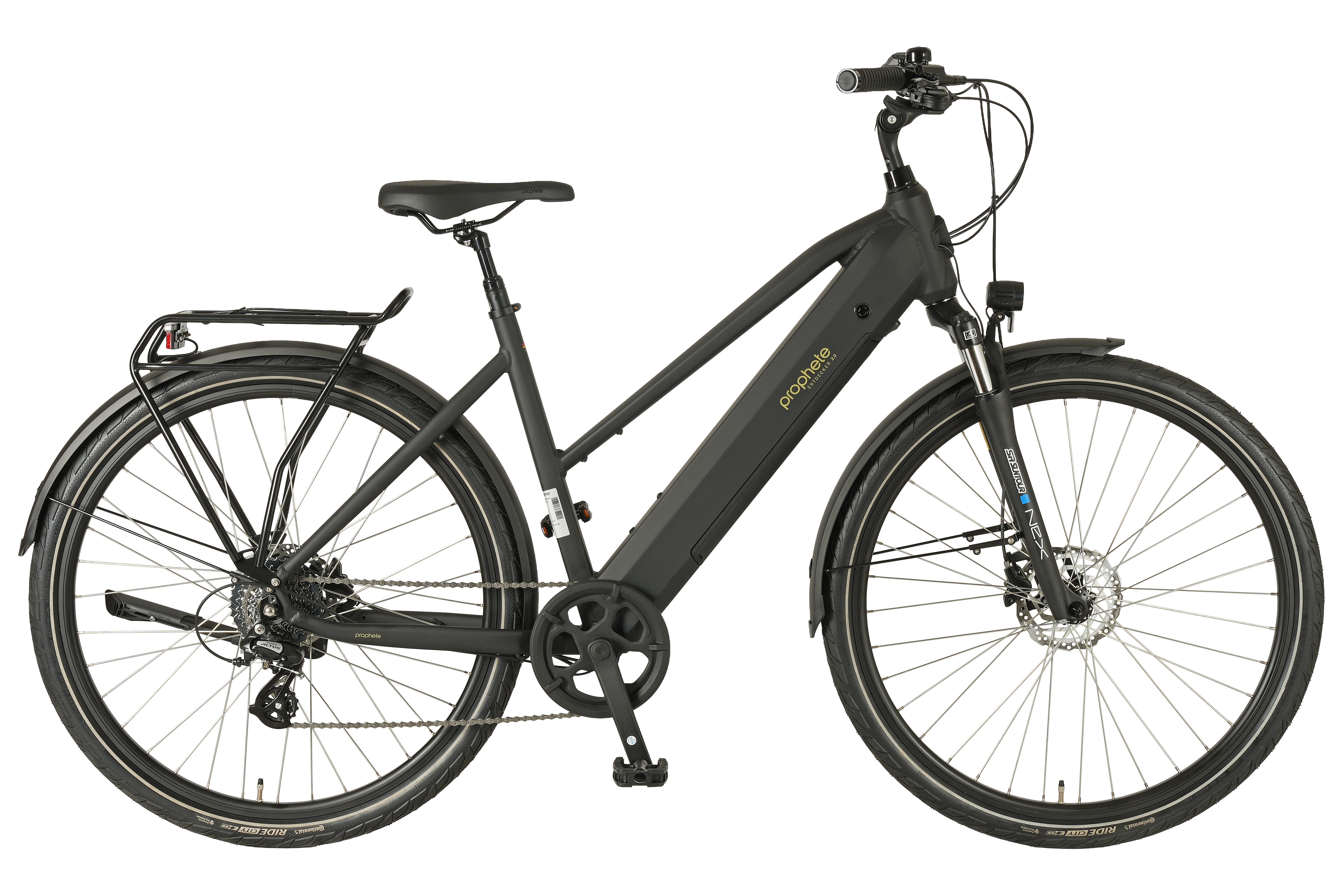 Prophete E-Bike Trekkingrad Entdecker 2.0, 8 Gang Shimano Altus Schaltwerk, Kettenschaltung, Heckmotor, 360 Wh