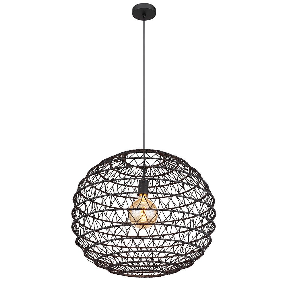 GLOBO LIGHTING Hängeleuchte, Leuchtmittel nicht inklusive, Pendelleuchte Wohnzimmerlampe Metall schwarz Esstischlampe E27 D 59 cm