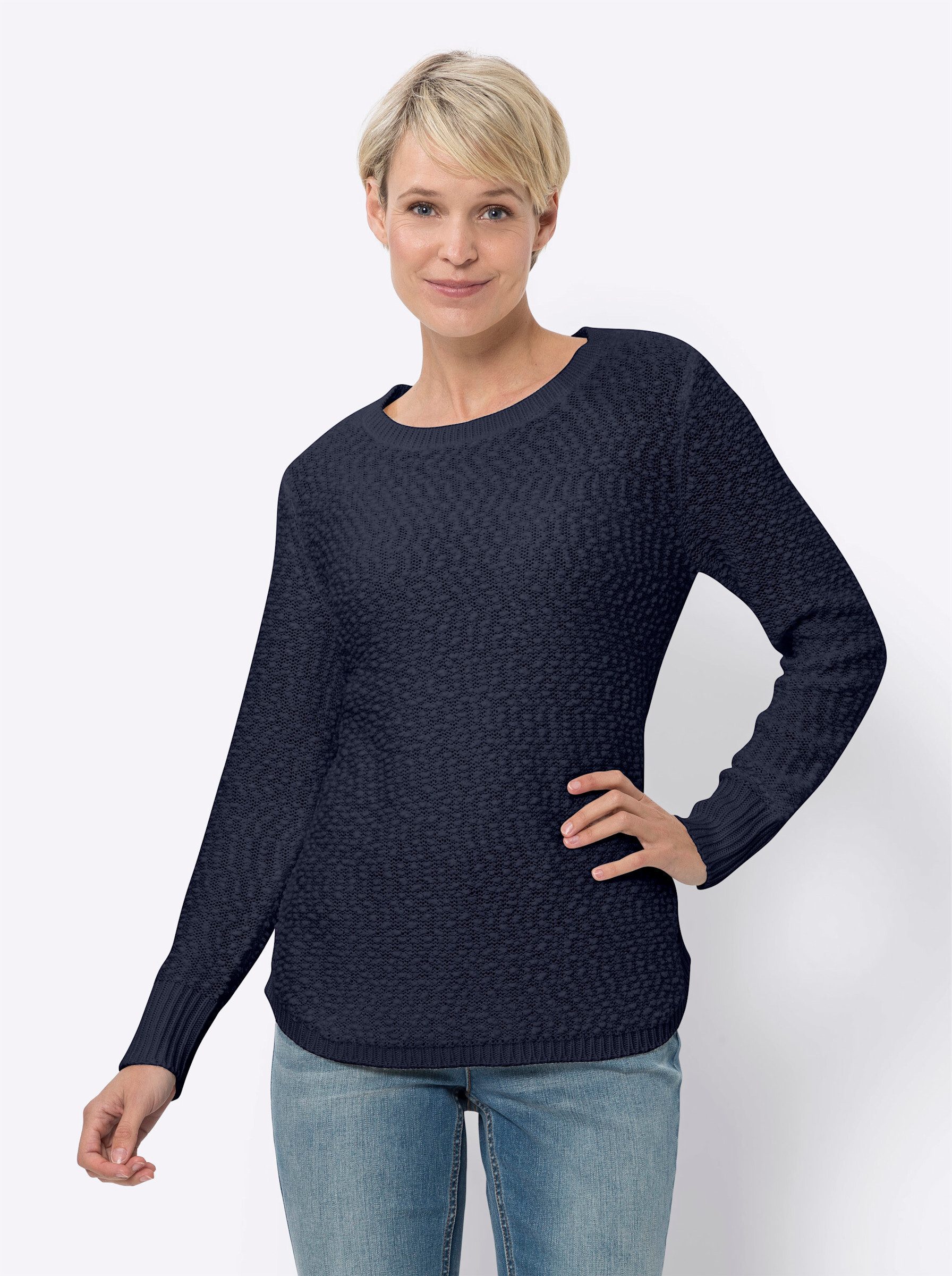 Sieh an! Strickpullover Rundhalspullover . günstig online kaufen
