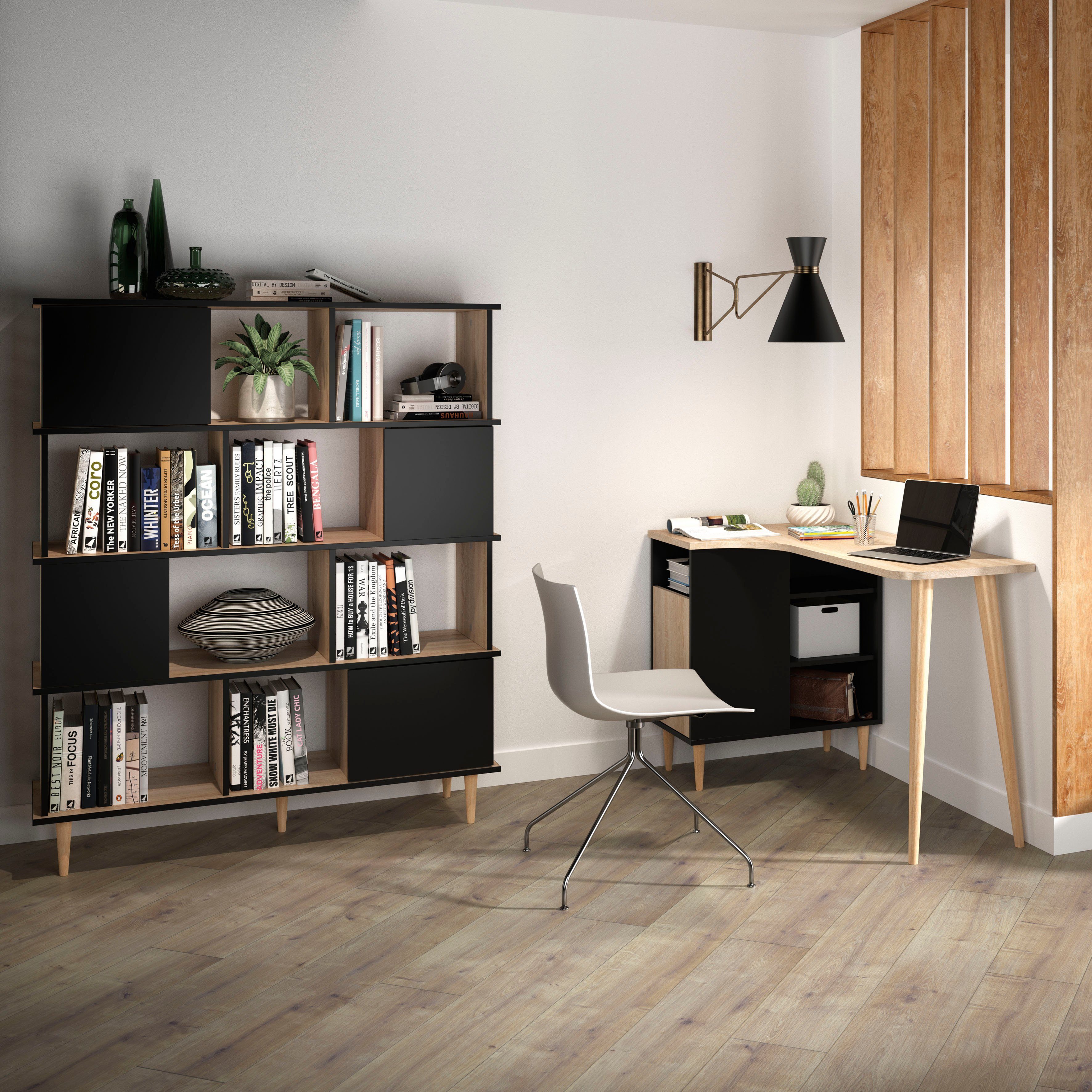 Bücherregal schwarz ICONIC TemaHome