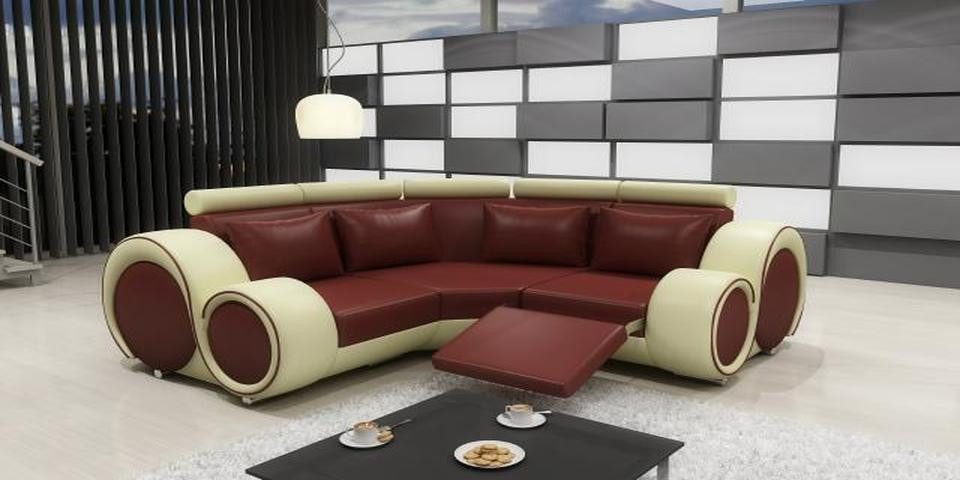 JVmoebel Ecksofa Elegantes Ledersofa mit USB-Anschlüssen und modernem Design, Made in Europa