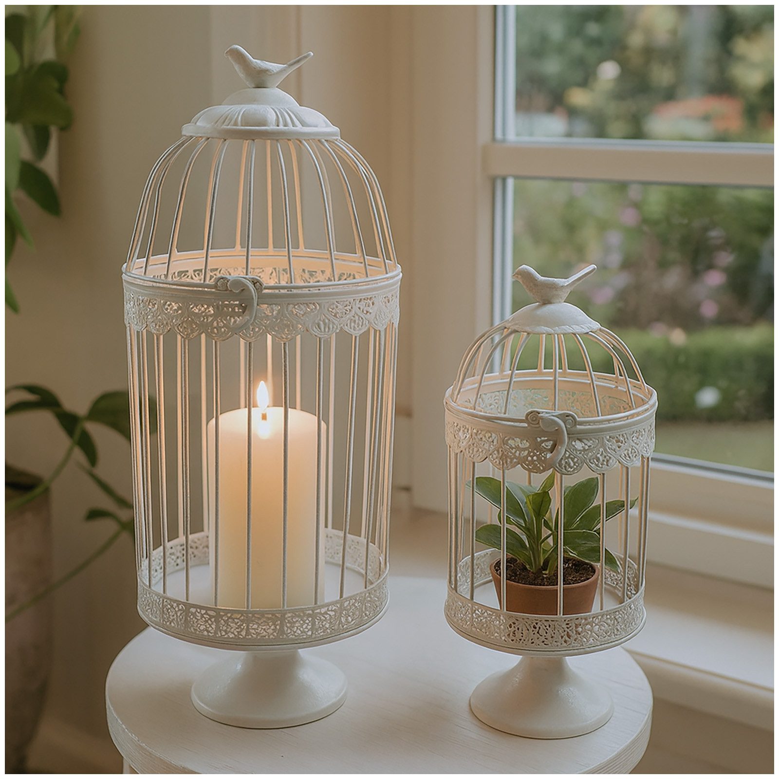 HTI-Living Dekoobjekt Deko-Vogelkäfig mit Standfuß 2er-Set günstig online kaufen