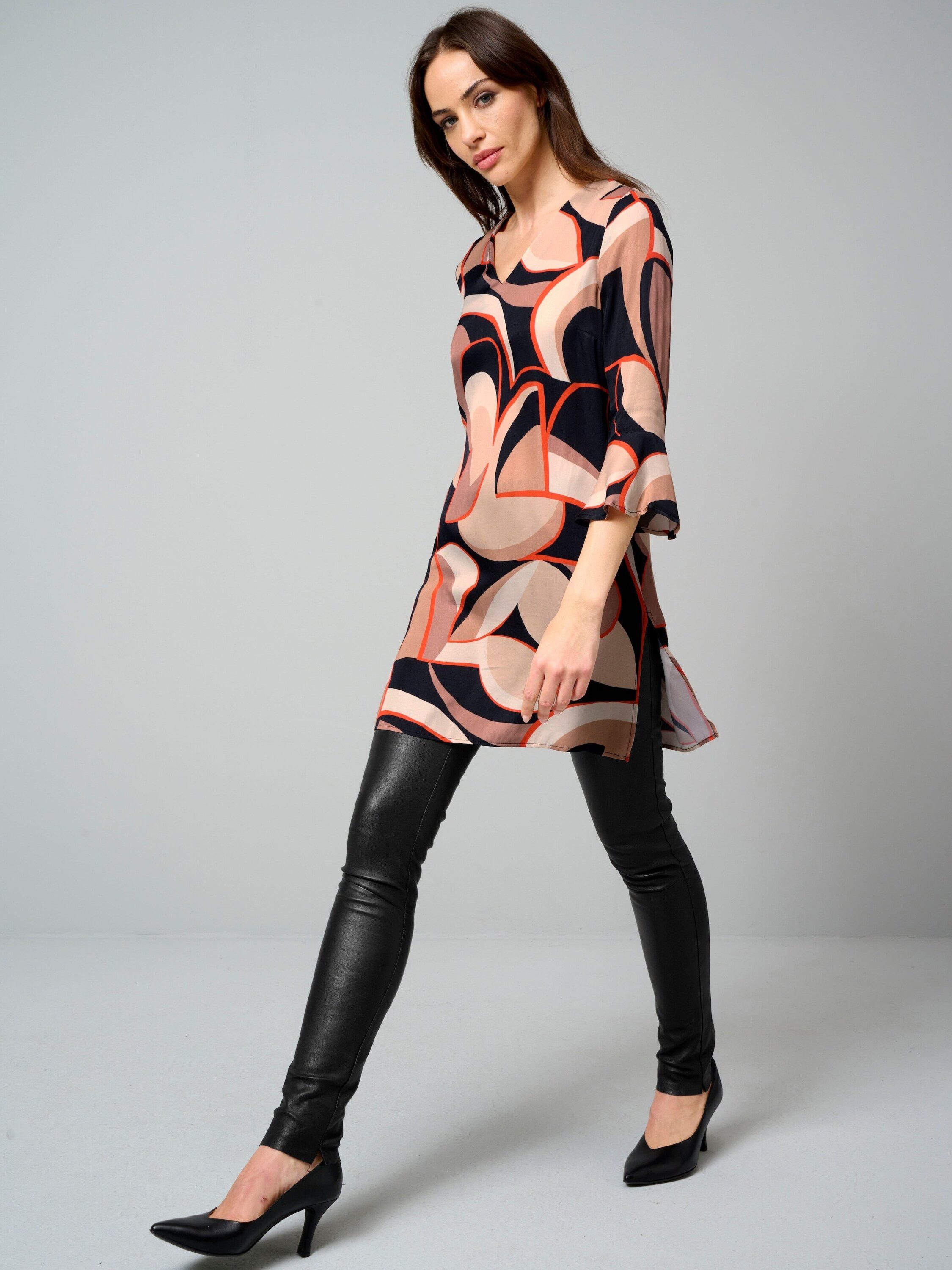 Alba Moda Tunika Blusentunika mit grafischem Muster