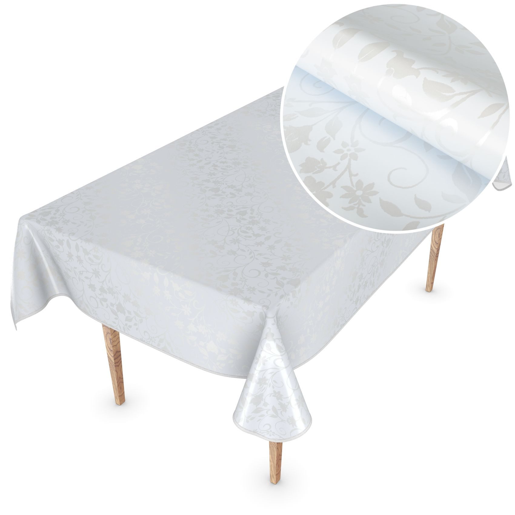 ANRO Tischdecke Wachstuchtischdecke MIMOSA Gartentischdecke (Einzelstück 1- günstig online kaufen