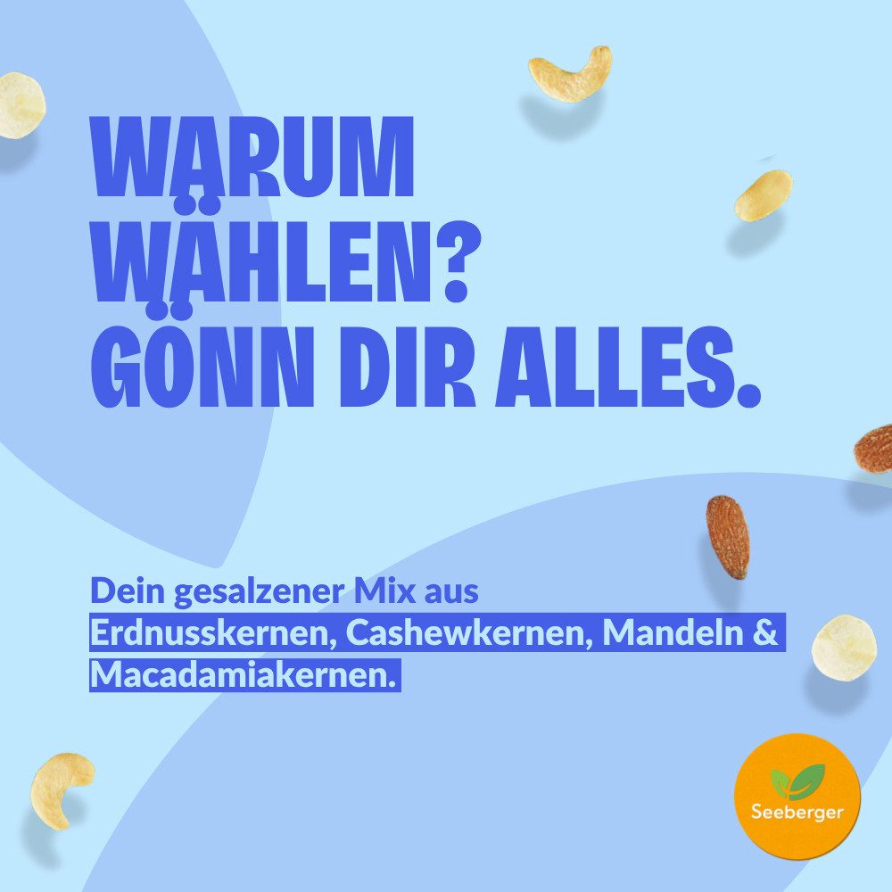 Seeberger Snacks Nüsse Seeberger Edel-Nuss-Mix Multipack – 6 × 150 g, Snack Vielfalt