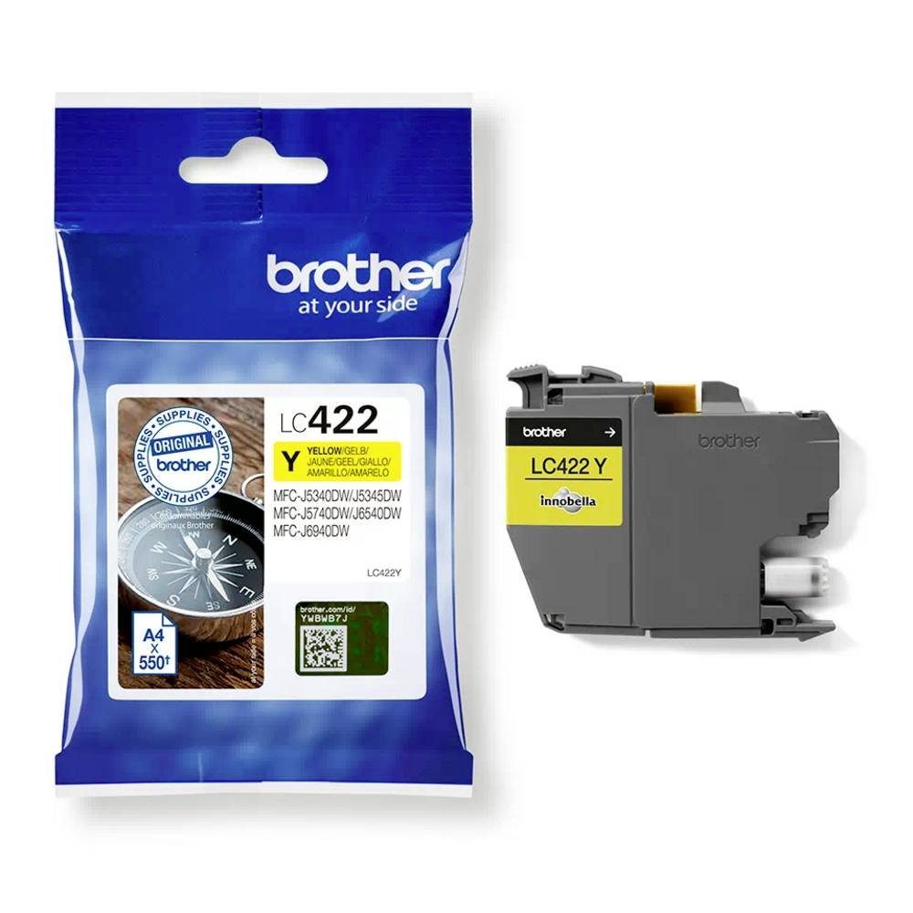 Brother Original Tintenpatrone für 550 Seiten LC422Y Tintenpatrone