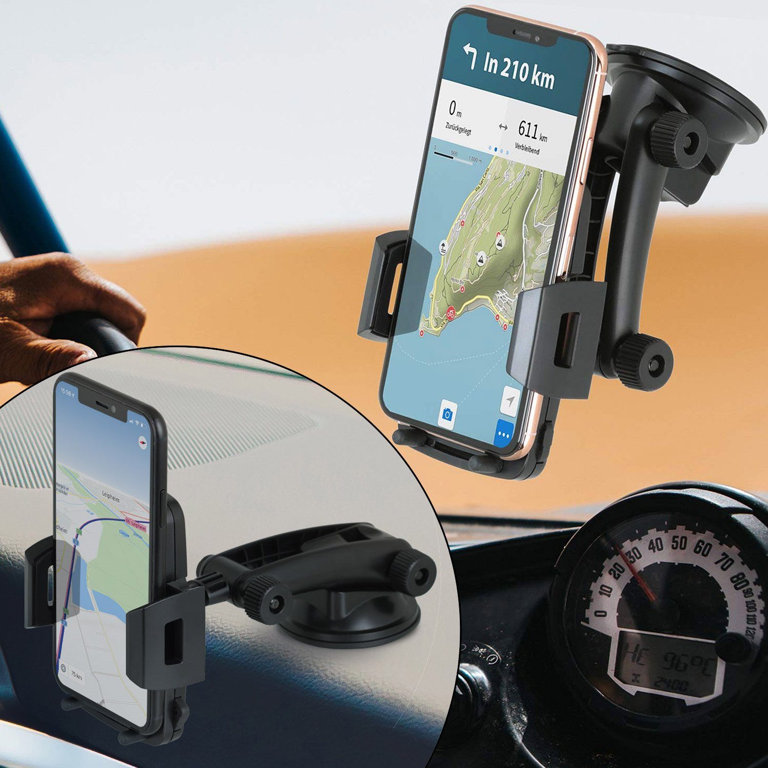 Smartphone-Halterung Autohalterung für iPhone 16 15 14 13 Pro Mini Max