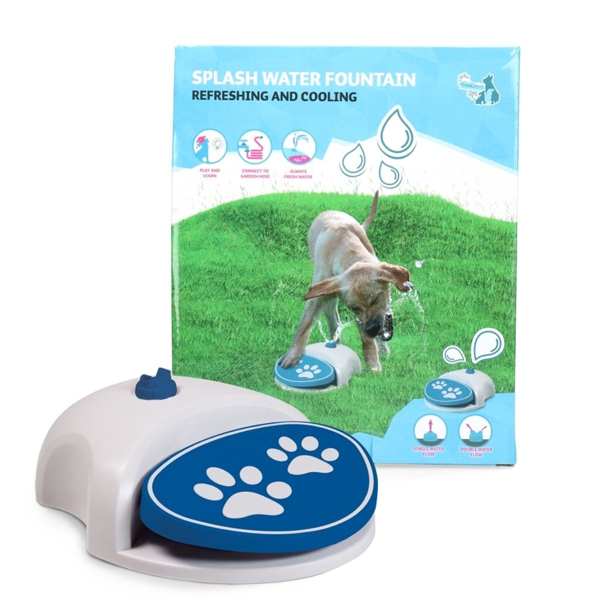 CoolPets Trinkautomat CoolPets Splash Water Fountain, Brunnen für Hunde