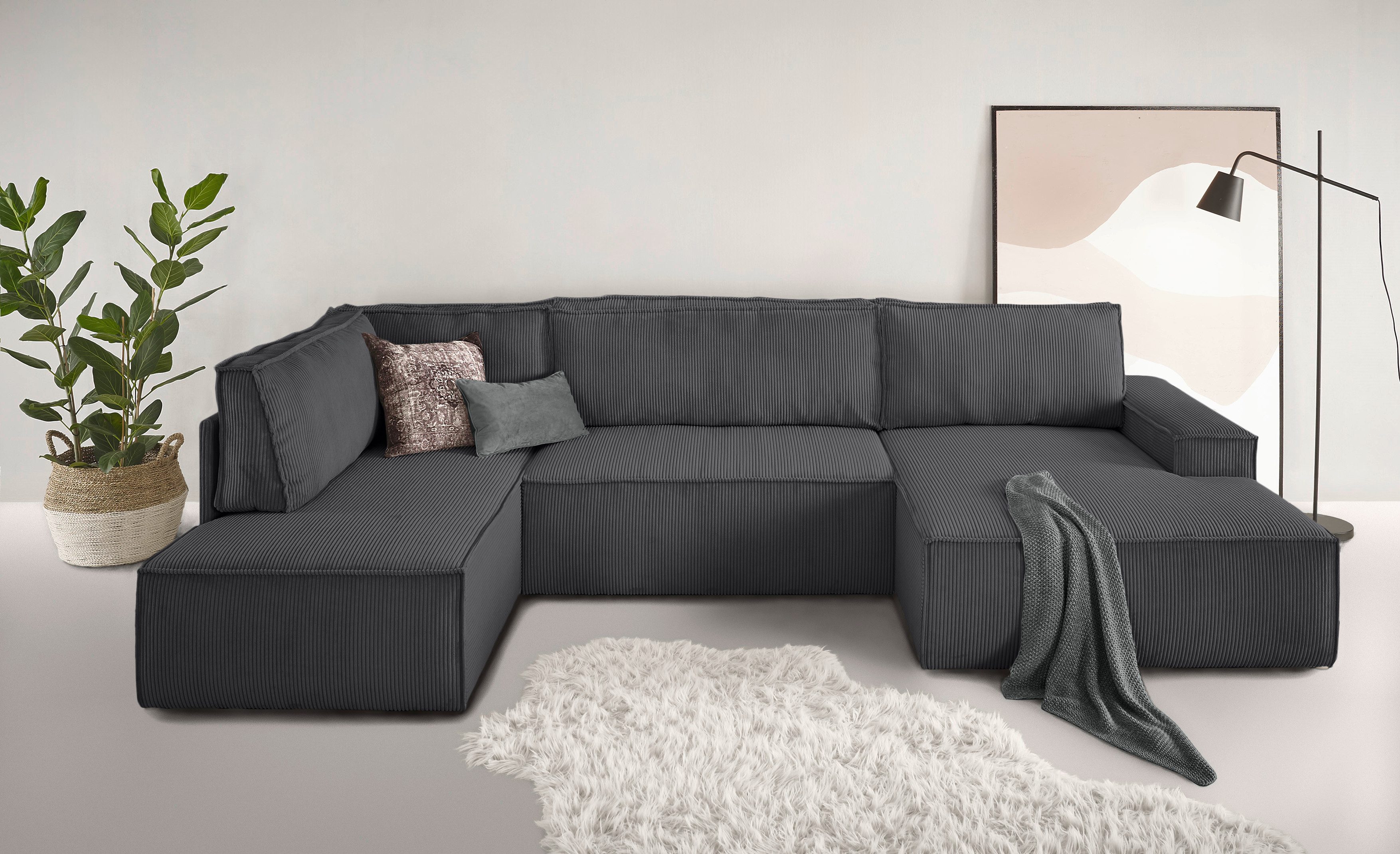 Home affaire Wohnlandschaft SHERWOOD 329 cm, günstig online kaufen