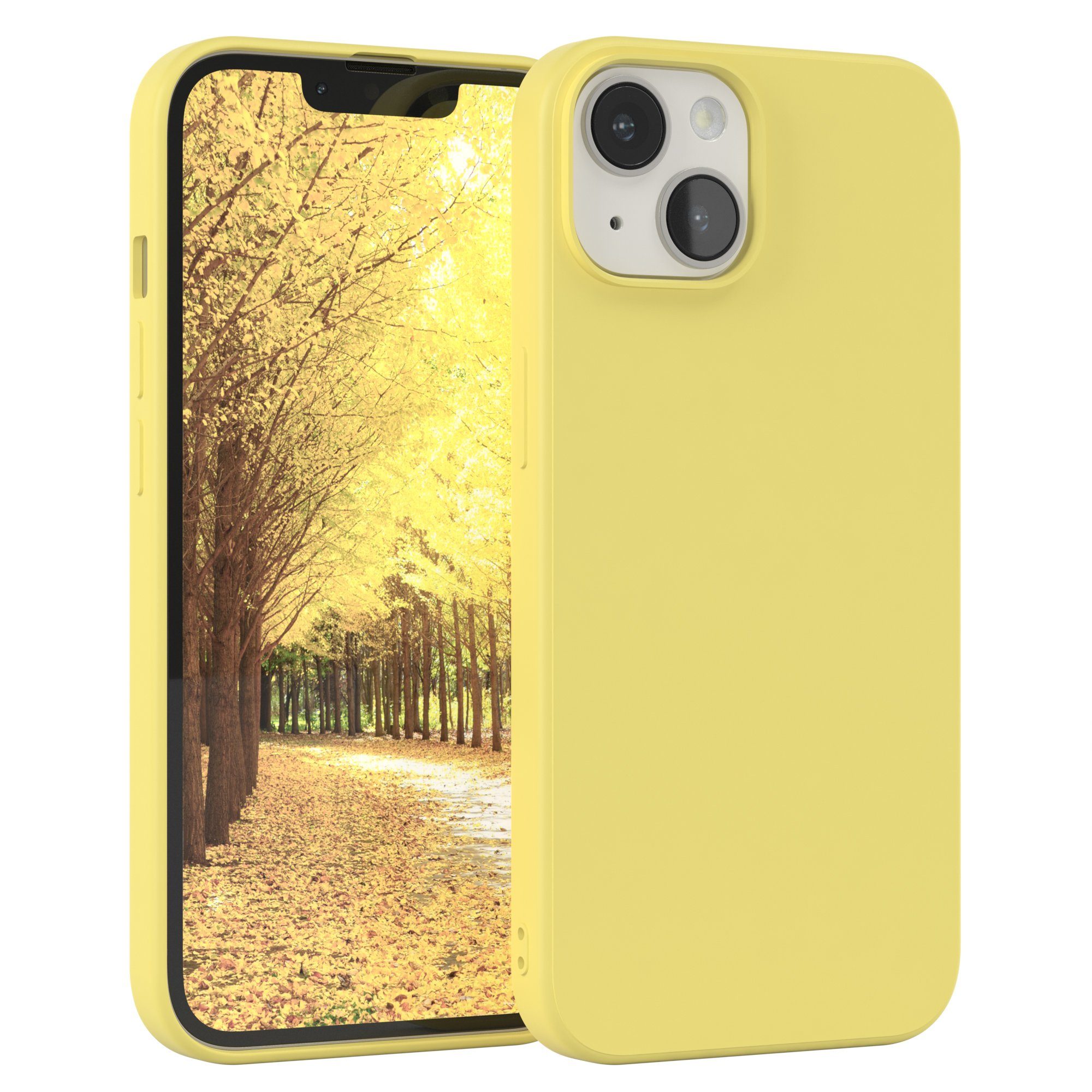 EAZY CASE Handyhülle TPU Hülle für Apple iPhone 14 6,1 Zoll, Handy Softcase stoßfest Hülle mit Kameraschutz bumper tpuhülle Gelb