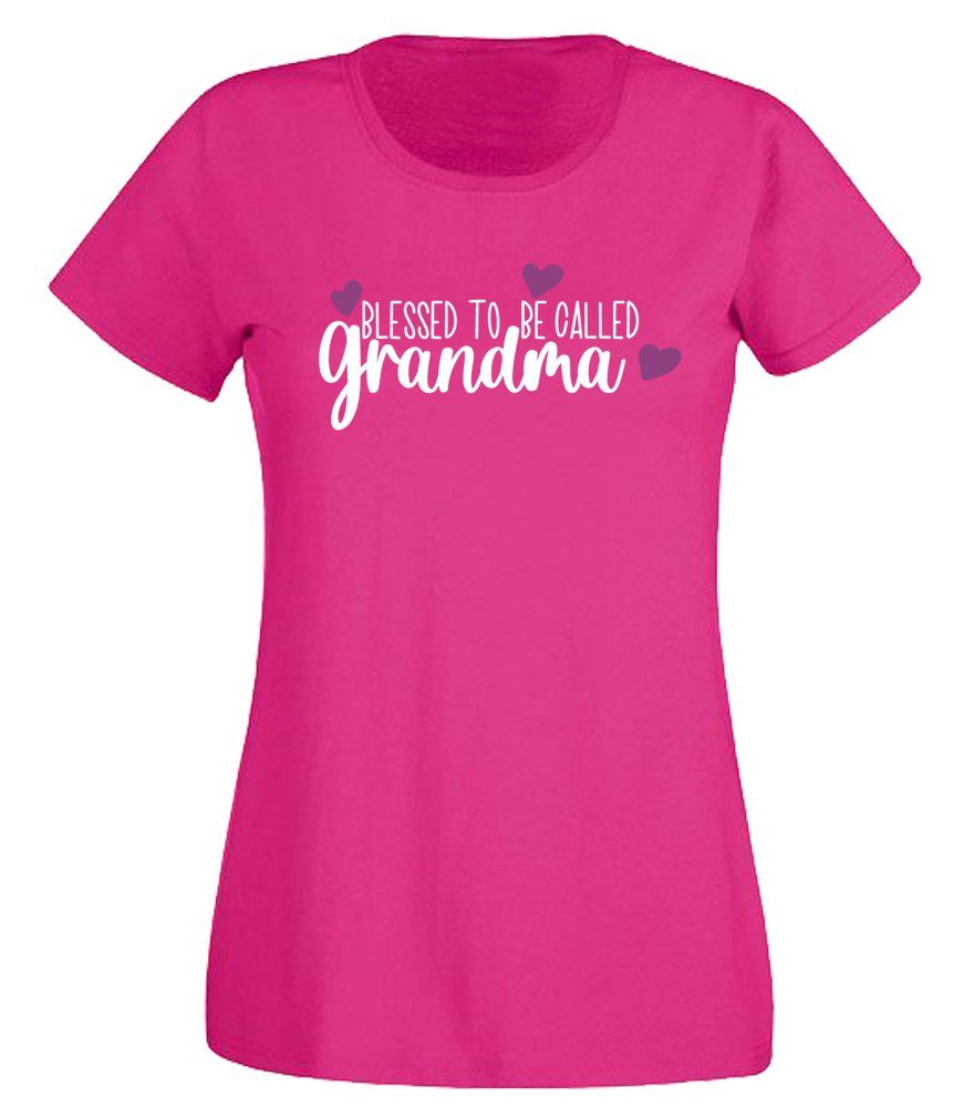 Ggraphics TShirt Damen TShirt Blessed to be called Grandma Slim