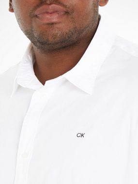 Calvin Klein Big&Tall Langarmhemd BT_STRETCH POPLIN SLIM SHIRT in großen Größen mit durchgehender Knopfleiste