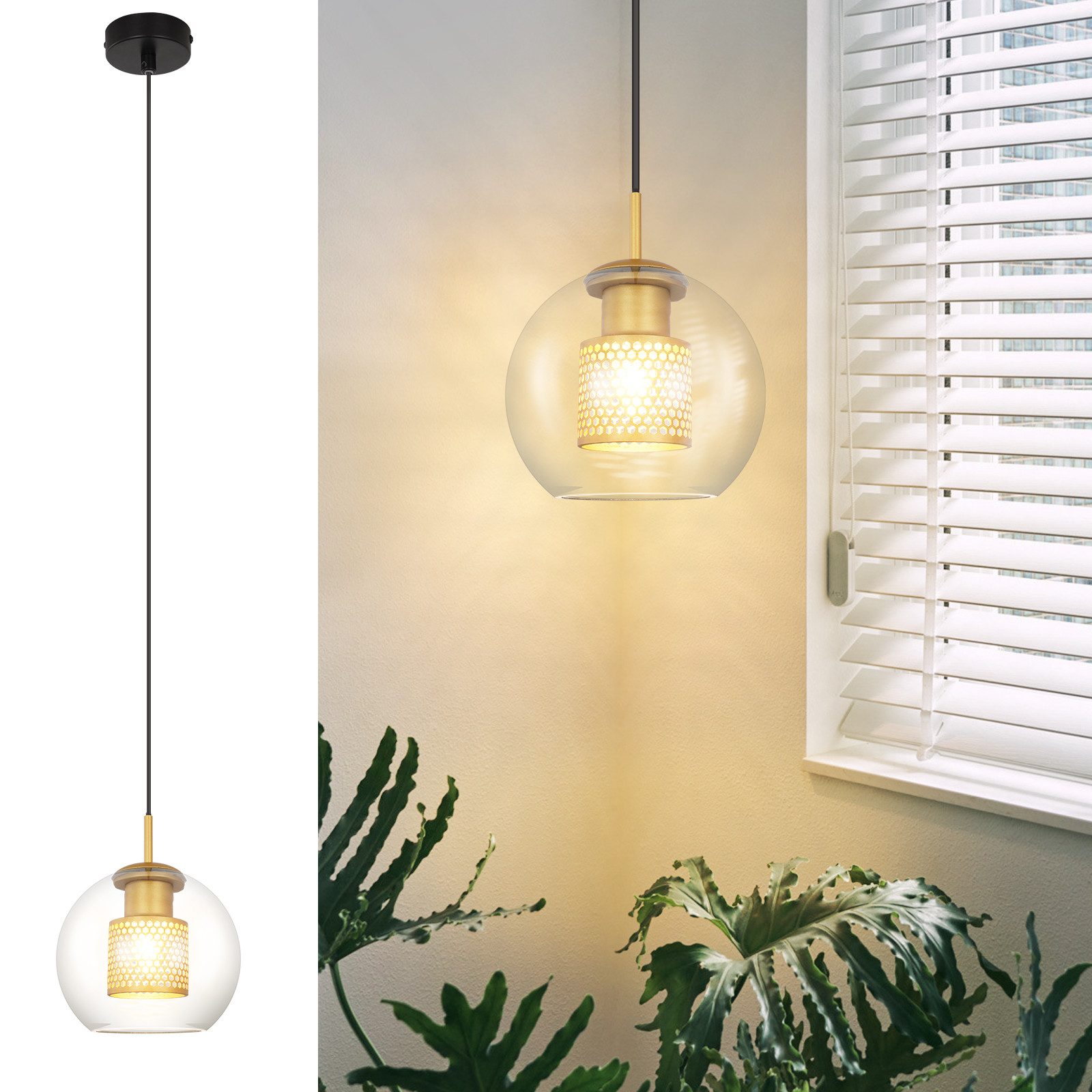 ZMH Pendelleuchte Esszimmer 1 Flammig Modern günstig online kaufen