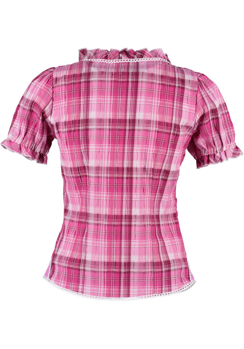 OS Trachten Trachtenbluse Klosy Kurzarmbluse mit Rundhalsausschnitt mit wei günstig online kaufen