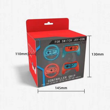 walkbee Switch Controller Griff Kit,2 Stück Handgriff & 2 Stück Lenkrad, Switch-Controller (4er-Pack Rennlenkräder,Switch Lenkrad für Nintendo Switch Controller, 4 St)