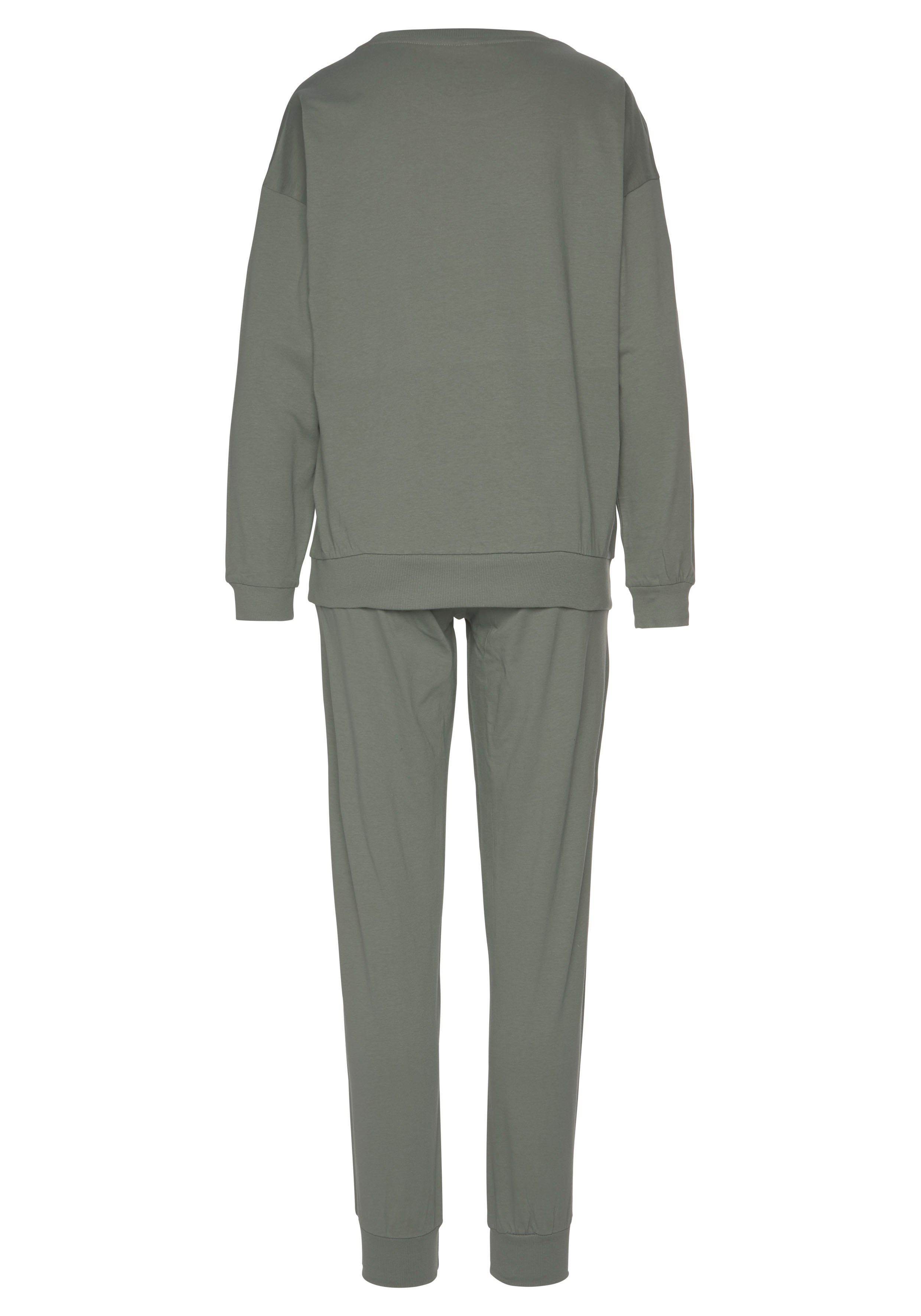 KangaROOS Pyjama (Set, 2 tlg) mit Slogan-Frontdruck