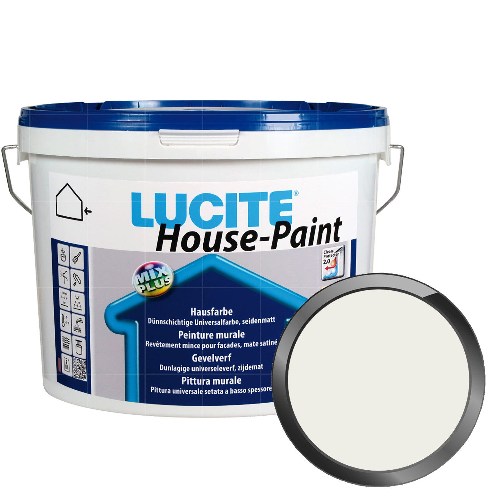 Lucite Fassadenfarbe House-Paint - 12 Ltr (1000T Weiss)