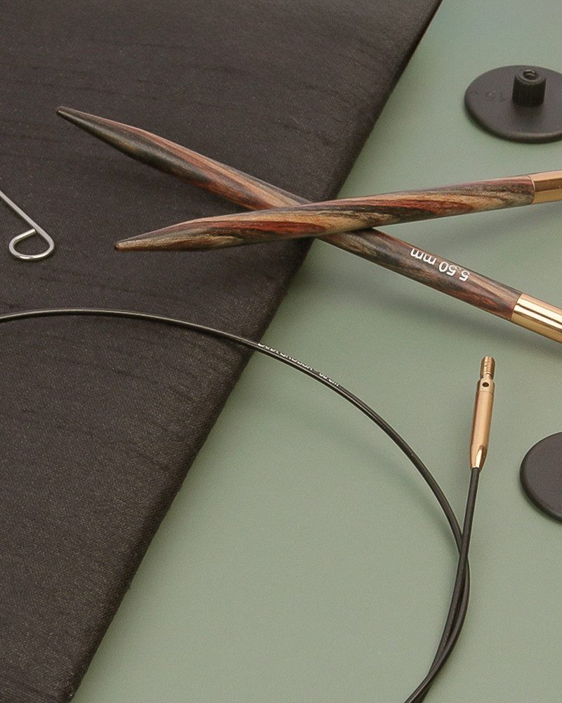 LANA GROSSA Rundstricknadeln NADEL SET Landlust KnitPro Design-Holz in Naturoptik 3,5 - 8,0 mm, Stricknadelset mit acht Nadelspitzenpaaren aus Holz 3,5 - 8,0 mm