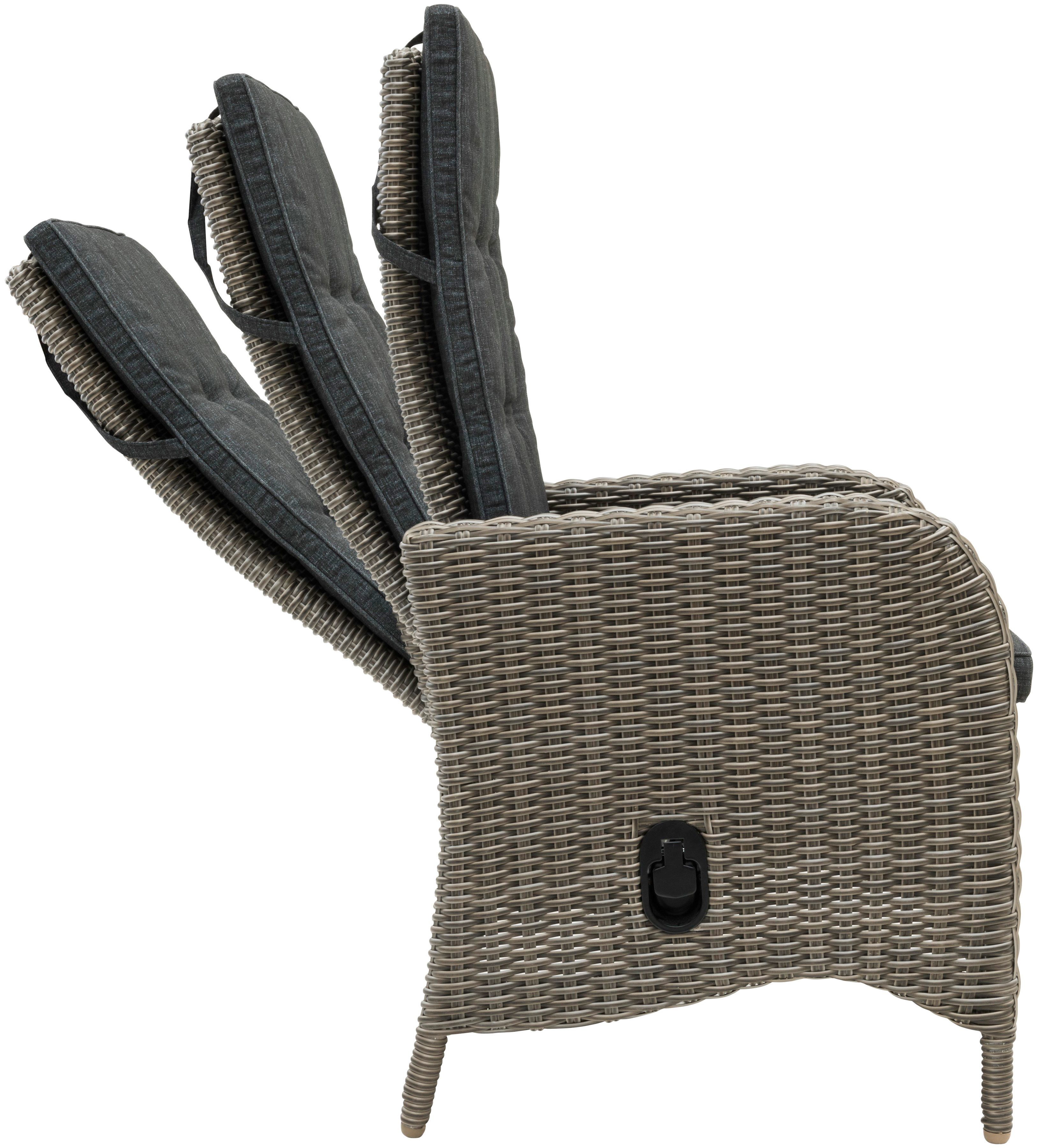 Destiny Gartensessel PALMA CASA (Set), Aluminium, Polyrattan, inkl. Fußhocker und Auflagen
