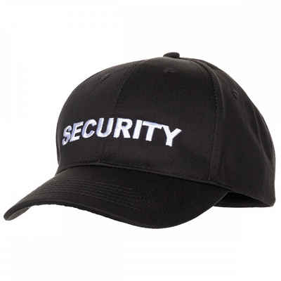 MFH Army Cap US Cap, mit Schild, schwarz, bestickt, "SECURITY" (Packung) mit Belüftungslöcher