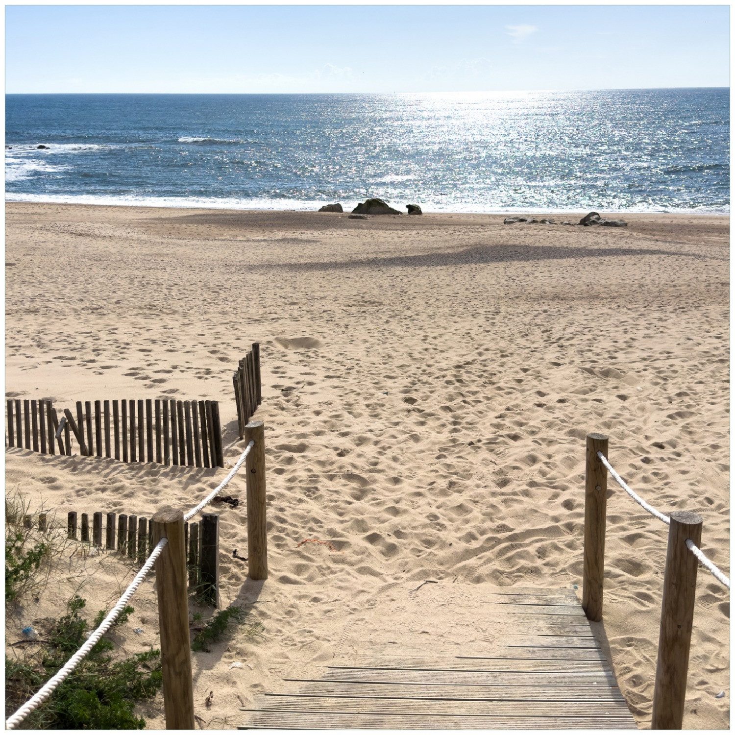 Wallario Memoboard Pfad zum Sandstrand