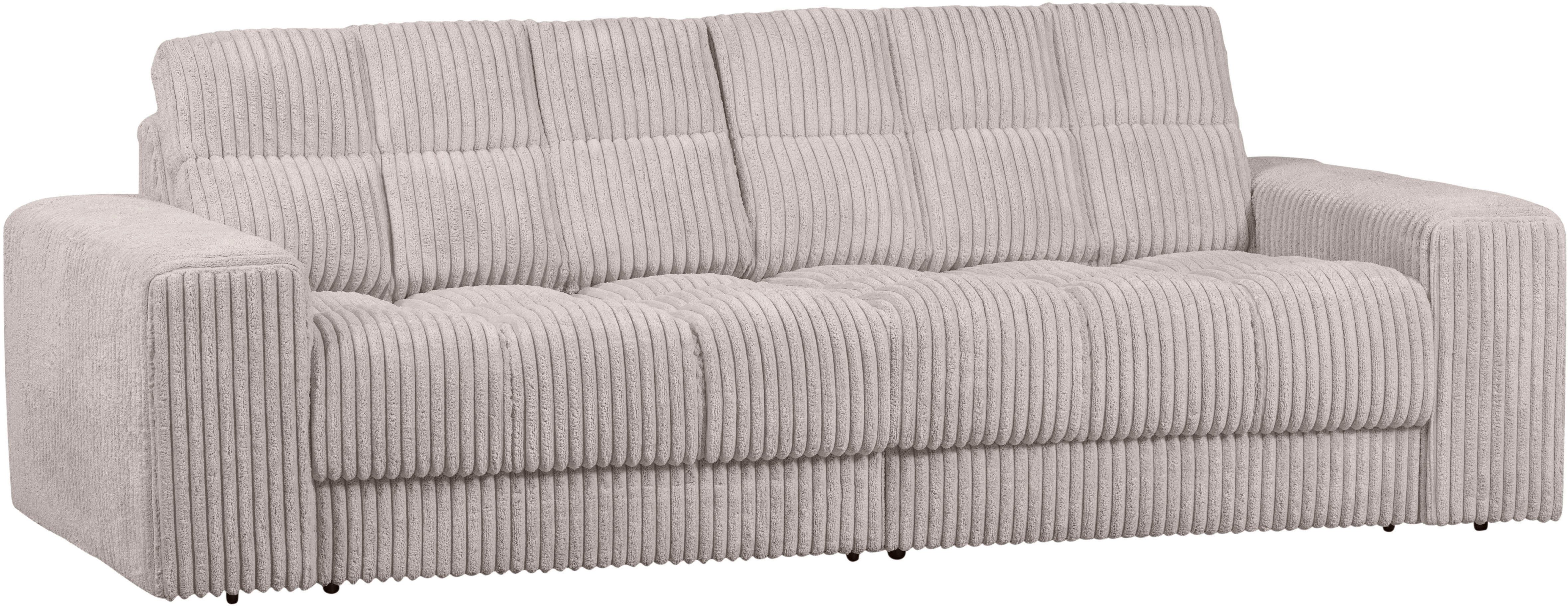 WOOOD 2-Sitzer Second Date Rippenstoff, H 78 x B 226 x D 99 cm, Tragkraft 200 kg, Sehr hohe Verschleißfestigkeit, Pfleiglicht
