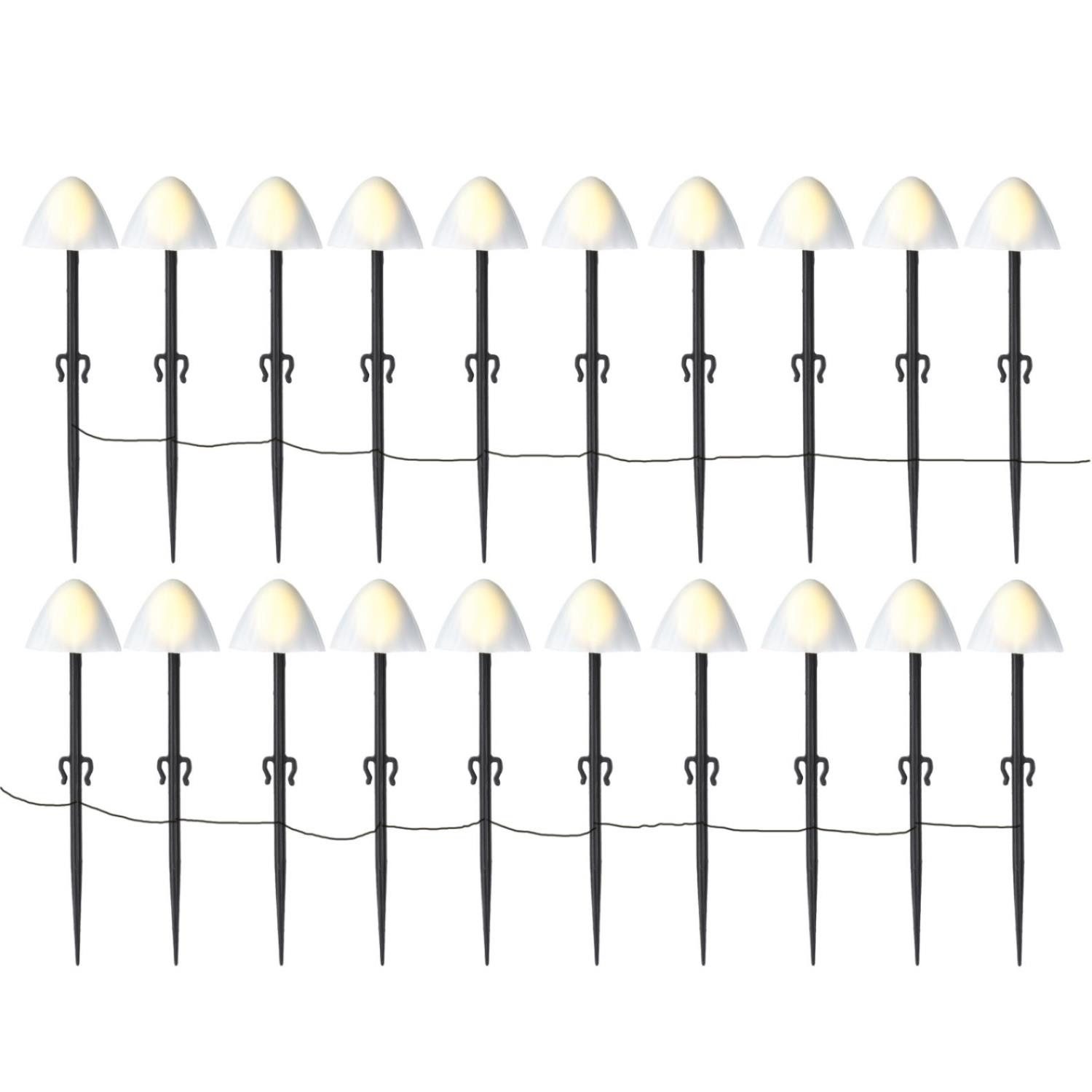MARELIDA LED-Lichterkette Mini Pilze 20 Gartenstecker günstig online kaufen