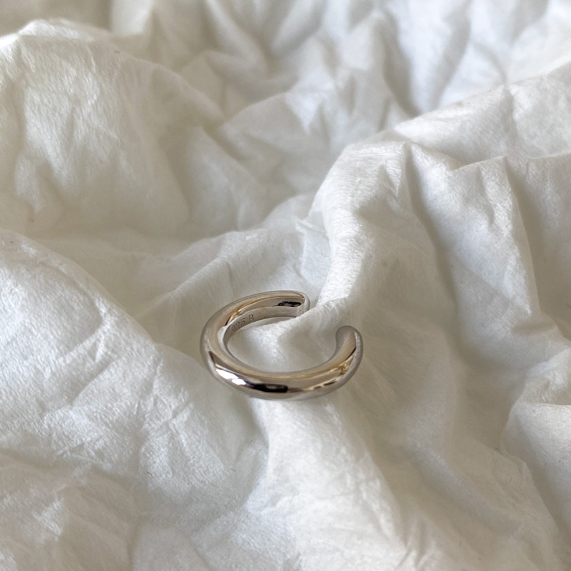 Brandlinger Ohrklemme Cuff Calais, Silber 925 vergoldet, Ohrklemme dreifach
